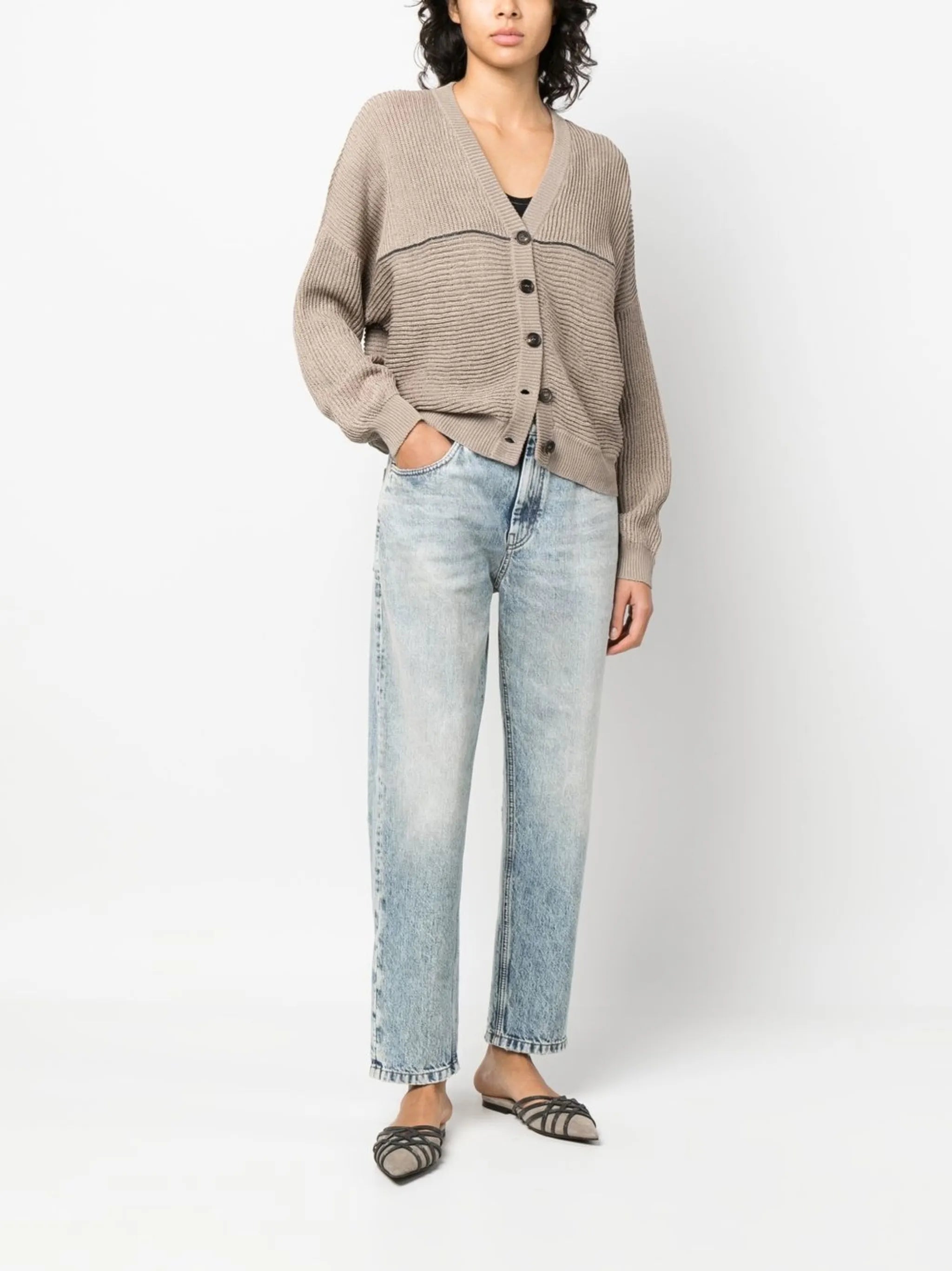 V-neck cardigan