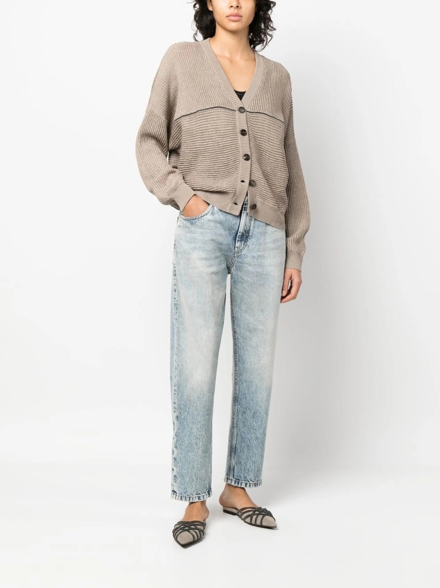 V-neck cardigan