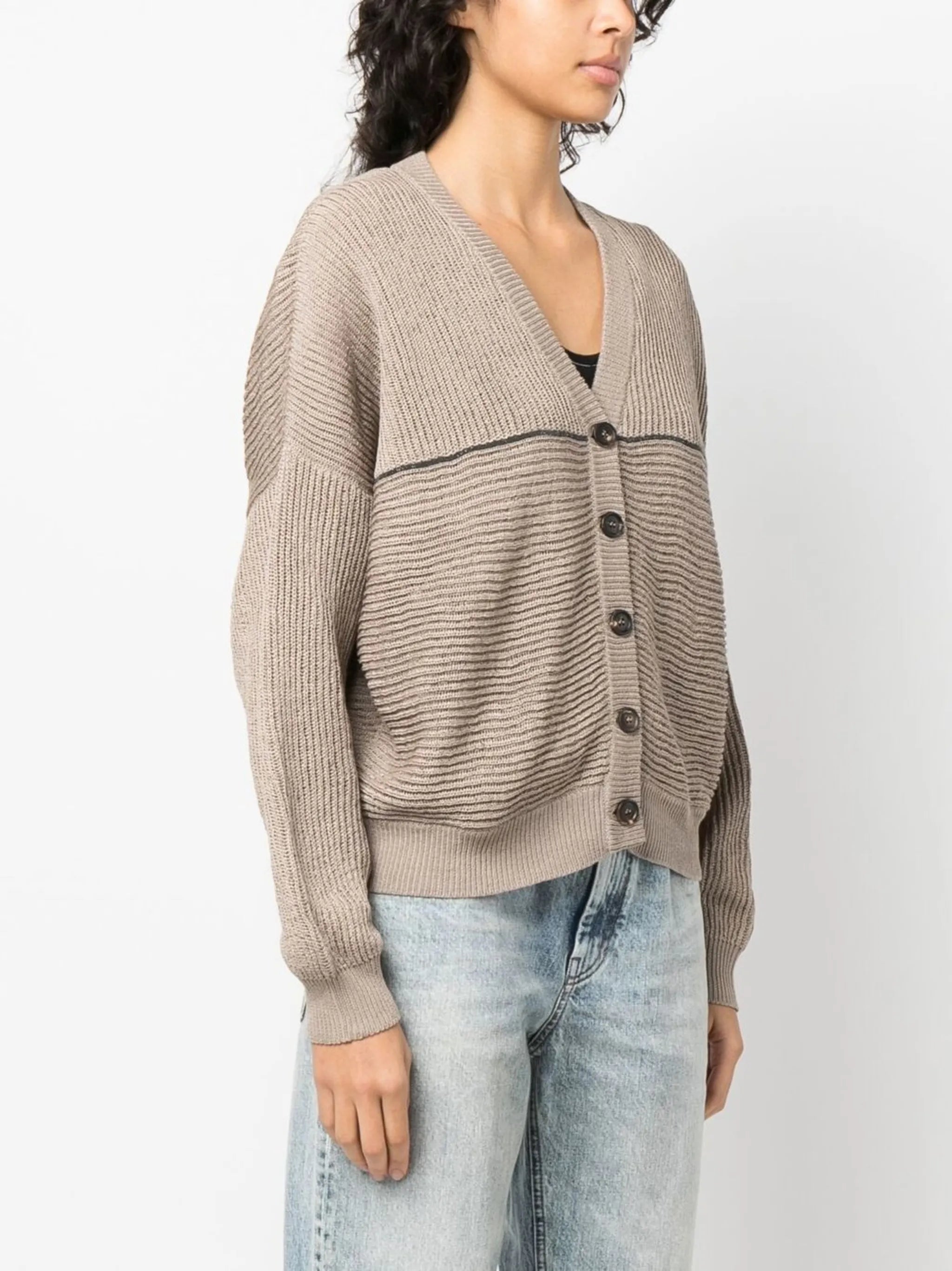 V-neck cardigan