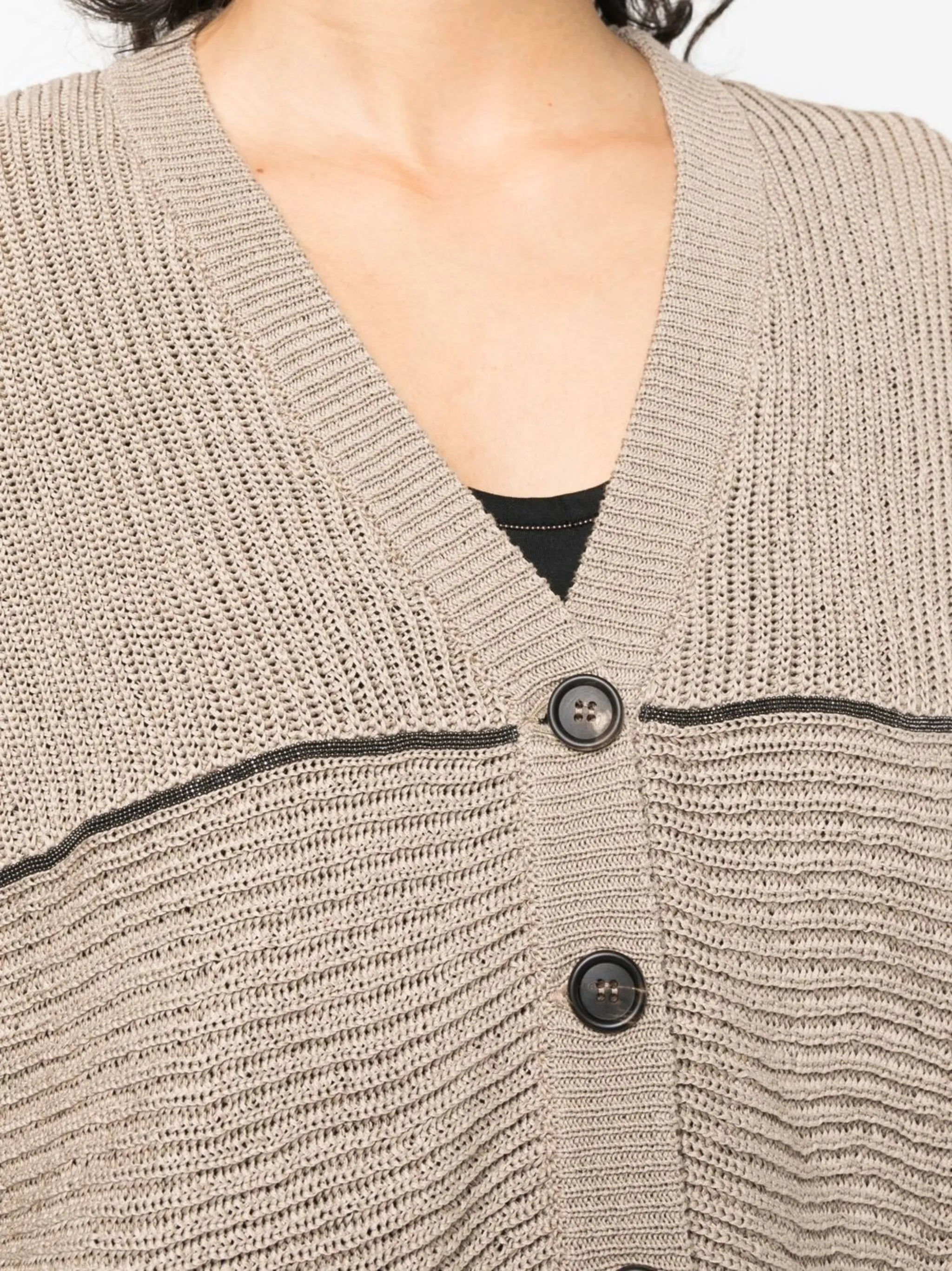 V-neck cardigan