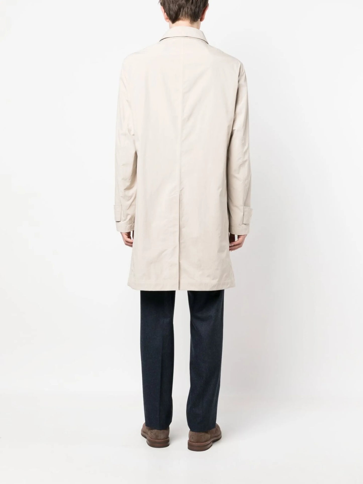 water-resistant single-breasted jacket