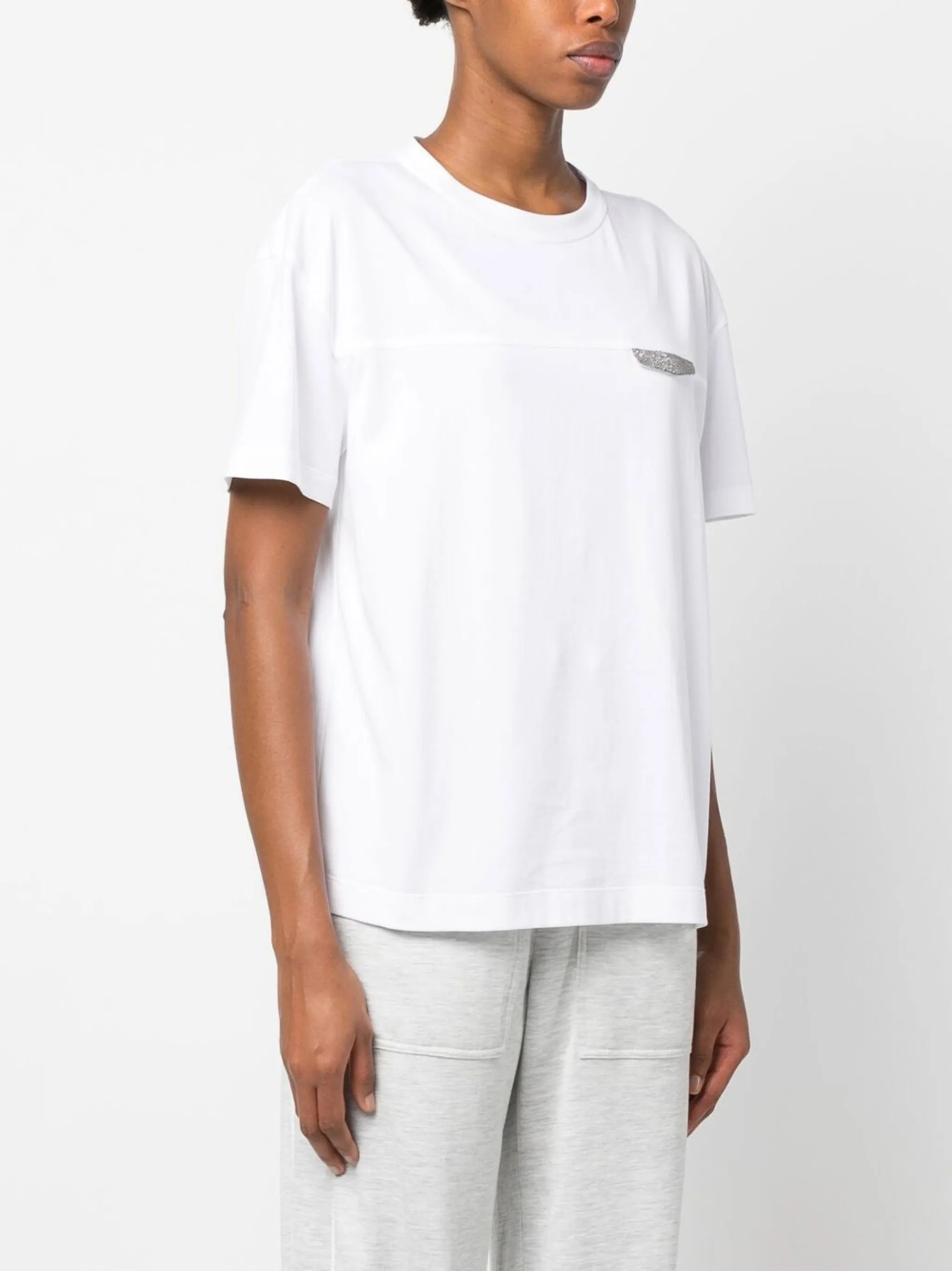 embellished cotton T-shirt