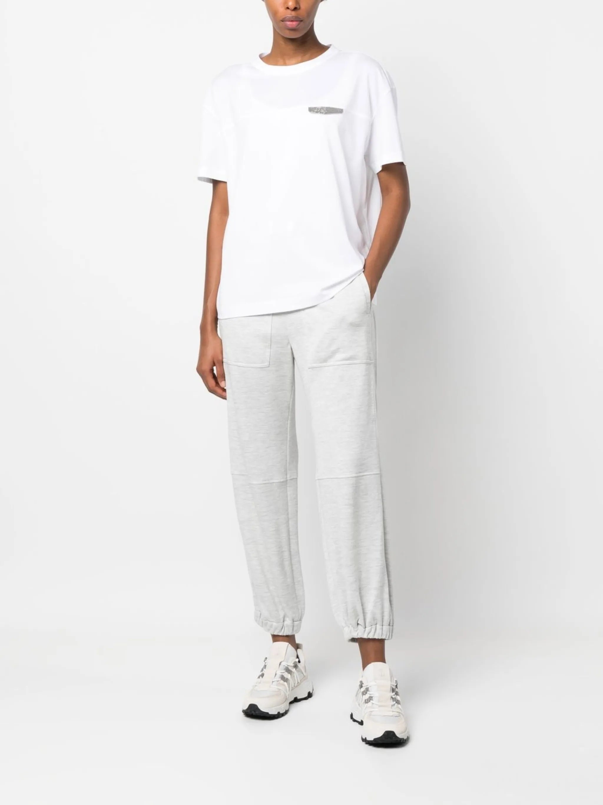 embellished cotton T-shirt