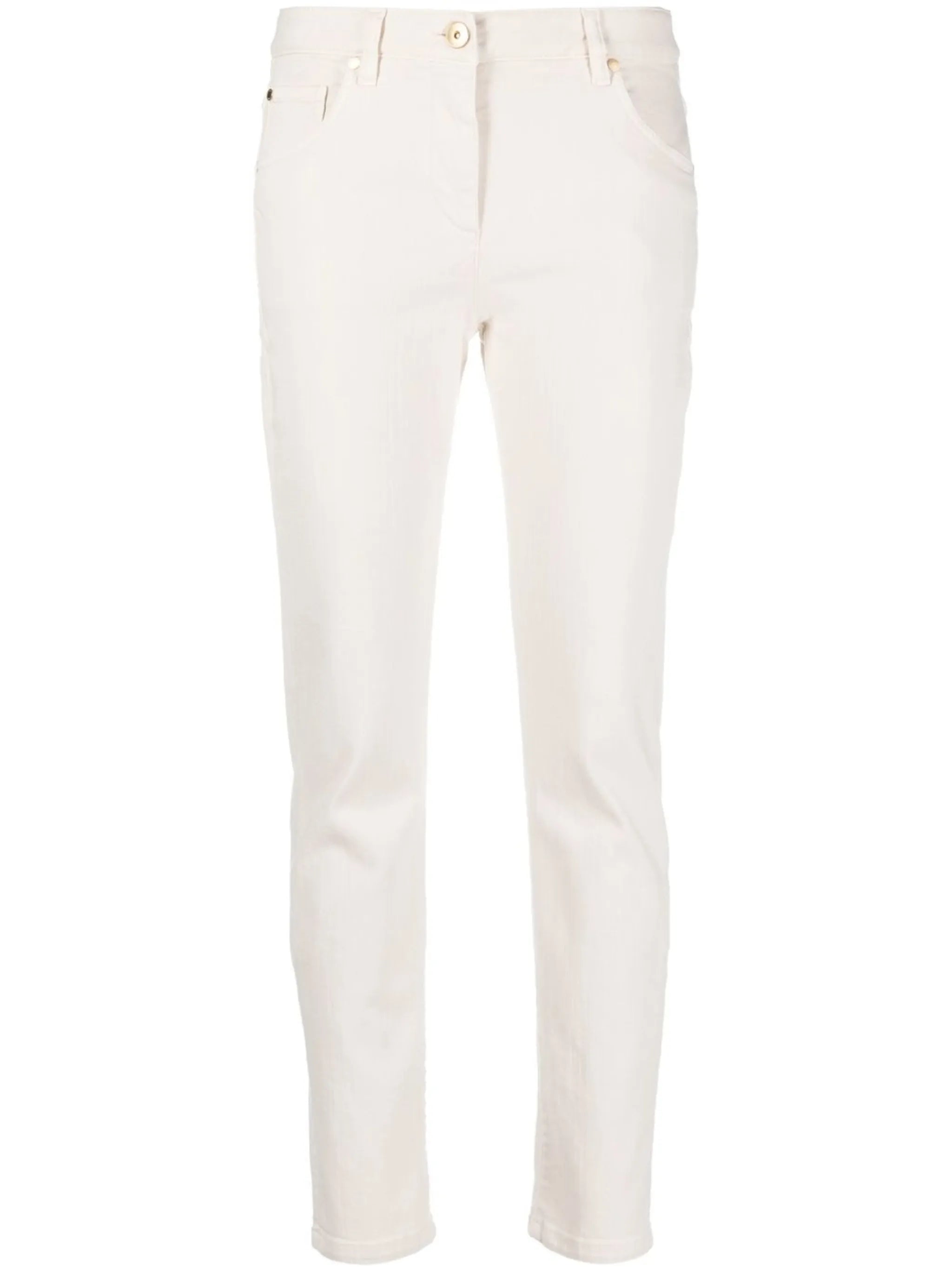 logo-patch straight-leg trousers