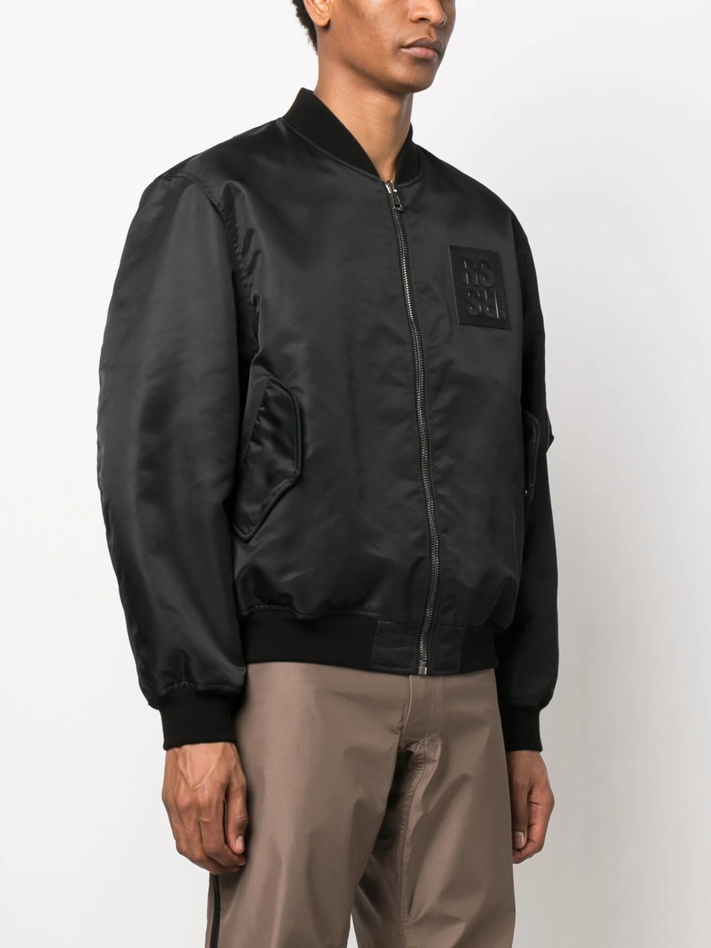 logo-patch bomber jacket