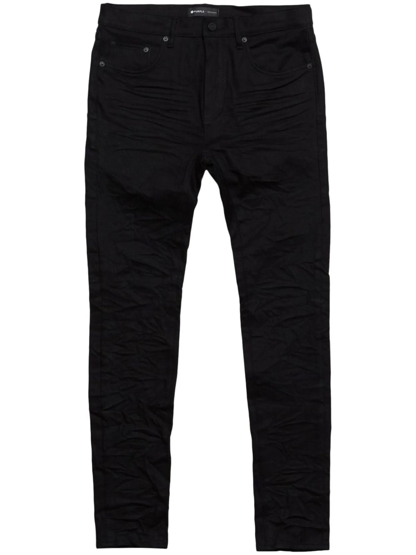 crinkled slim-cut jeans