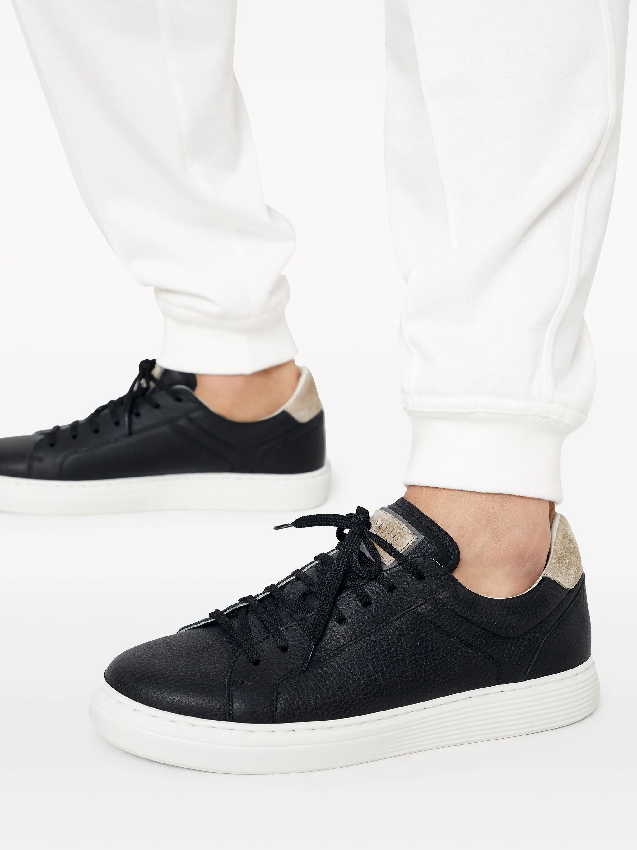 grained calfskin sneakers