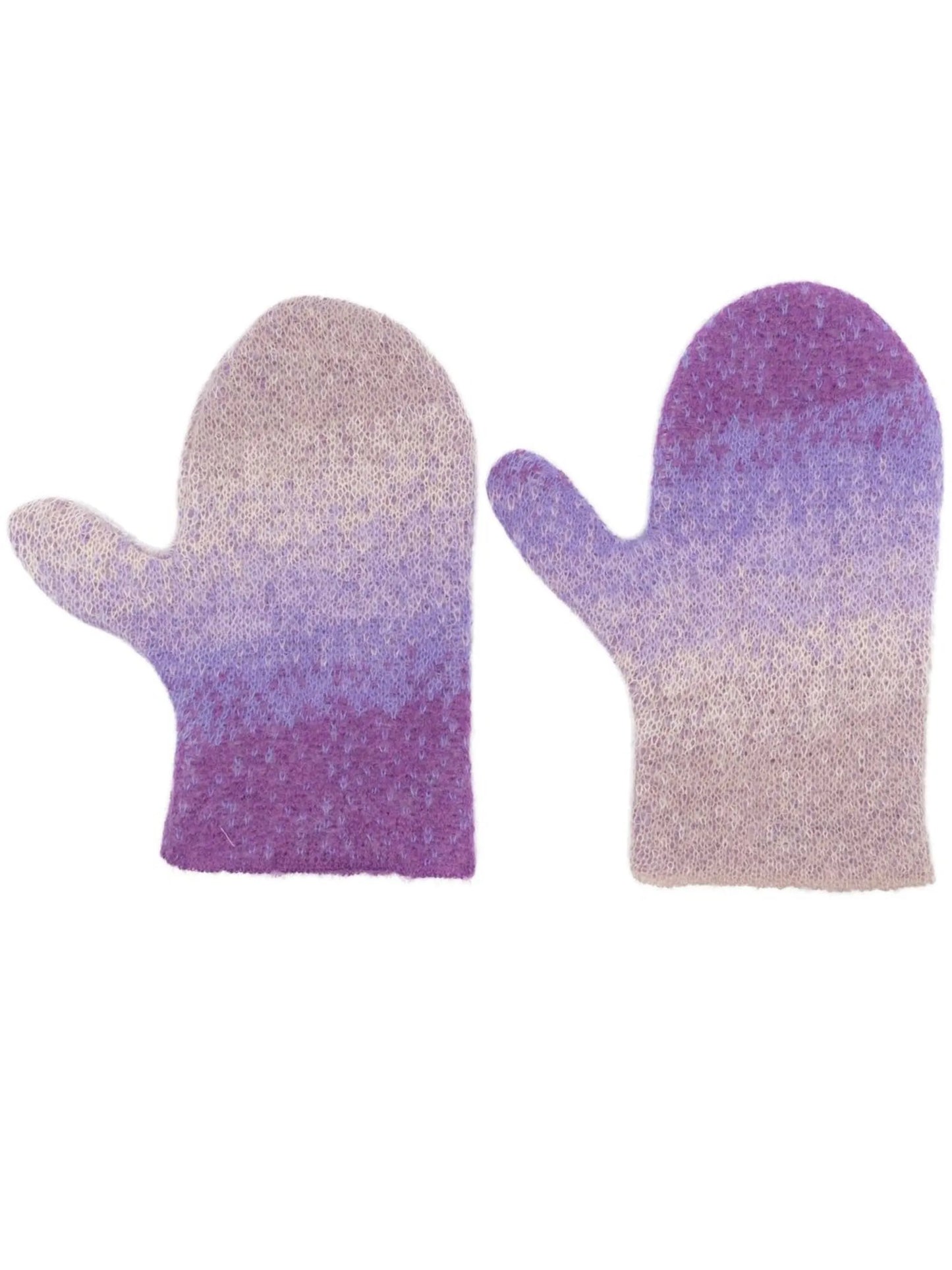 gradient-effect knitted gloves