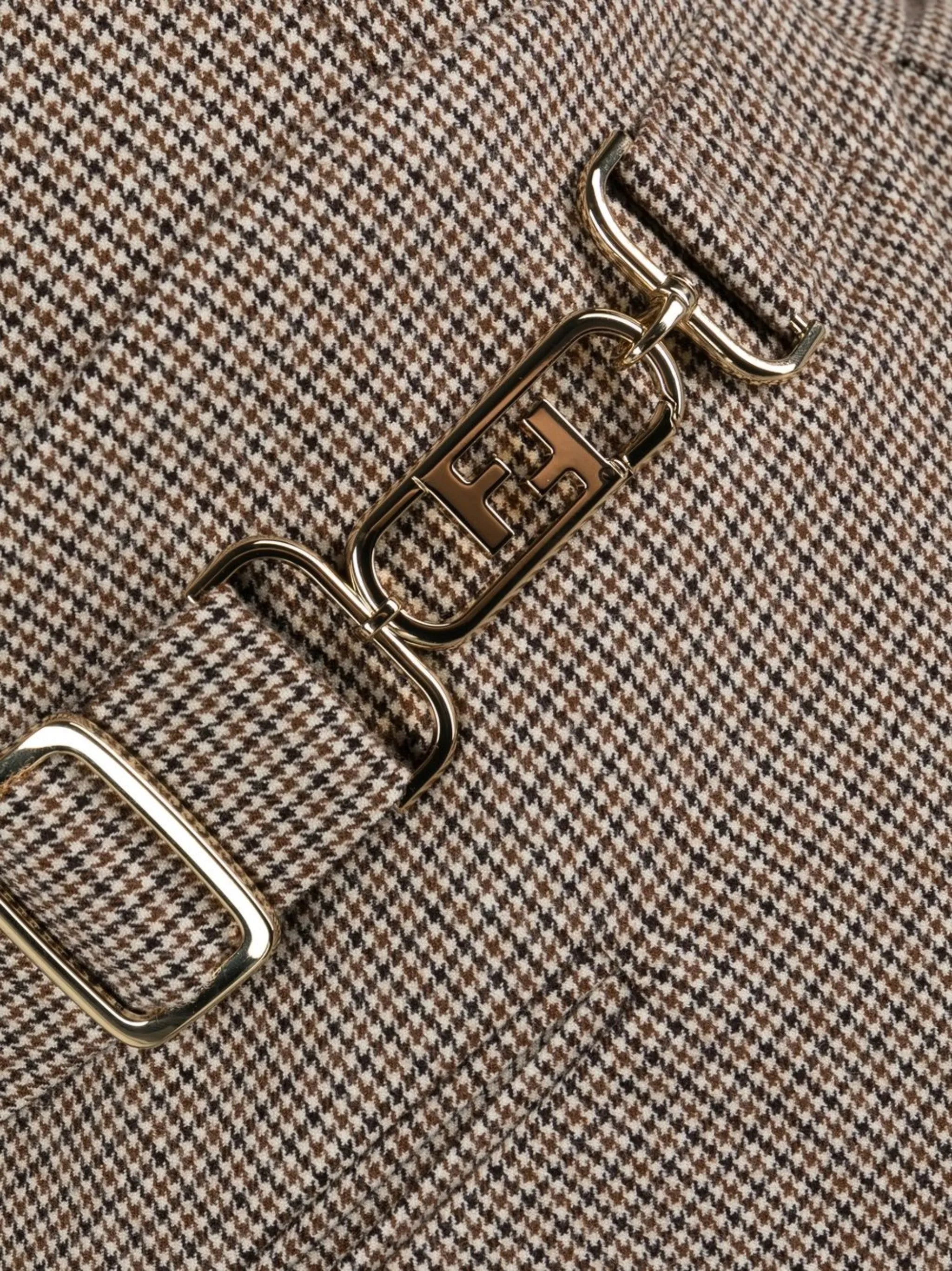 logo-detail check-pattern mini dress