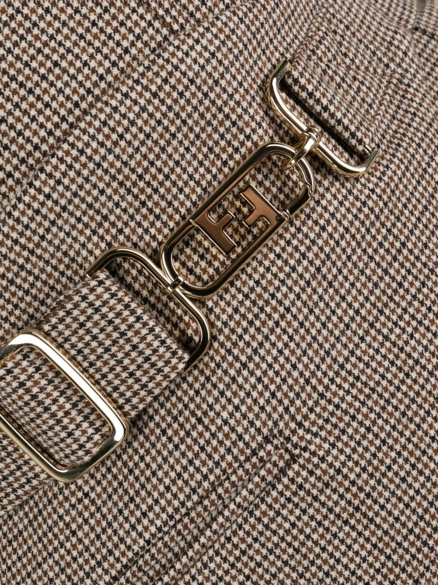 logo-detail check-pattern mini dress