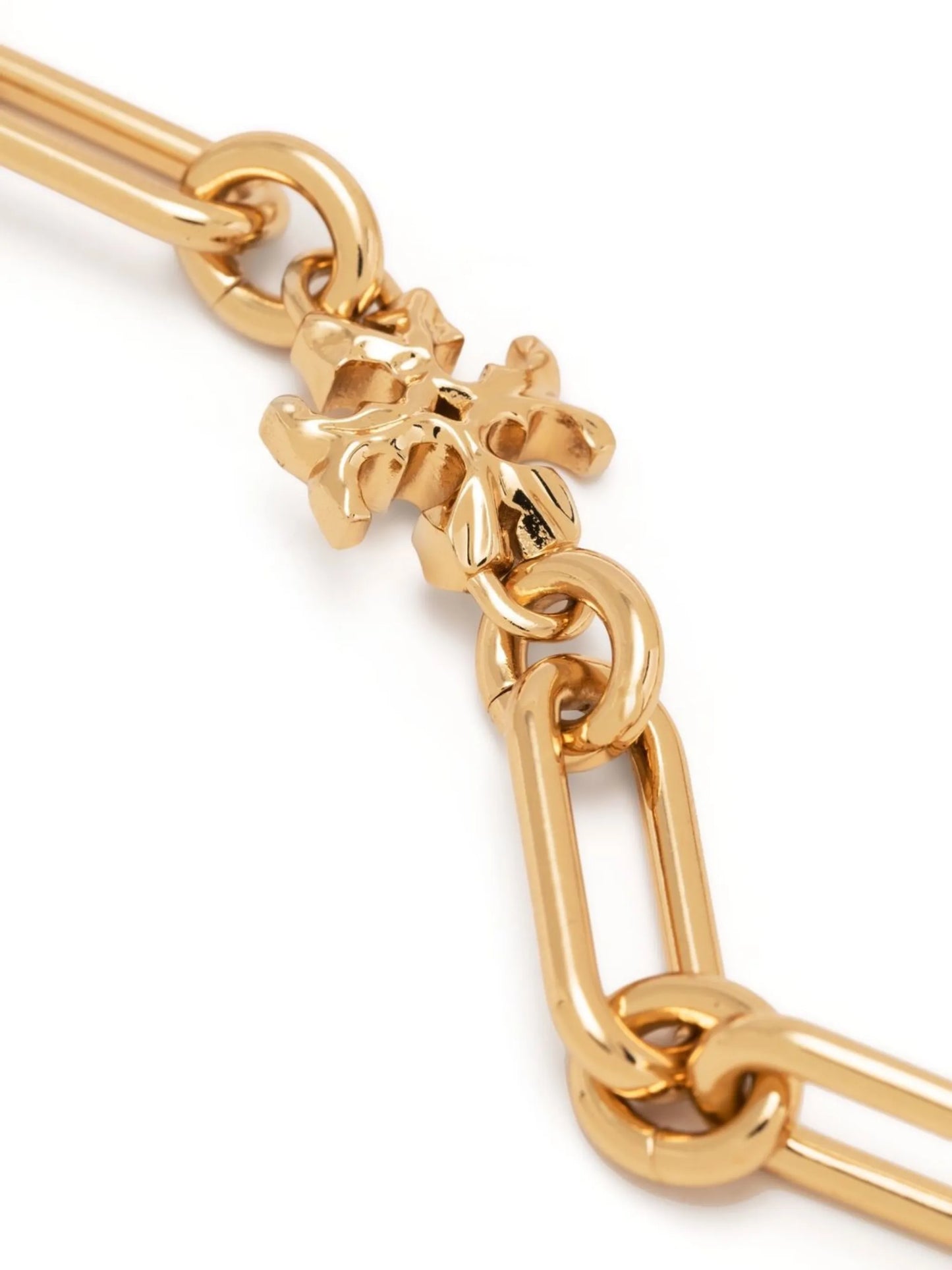 logo-plaque chain-link necklace