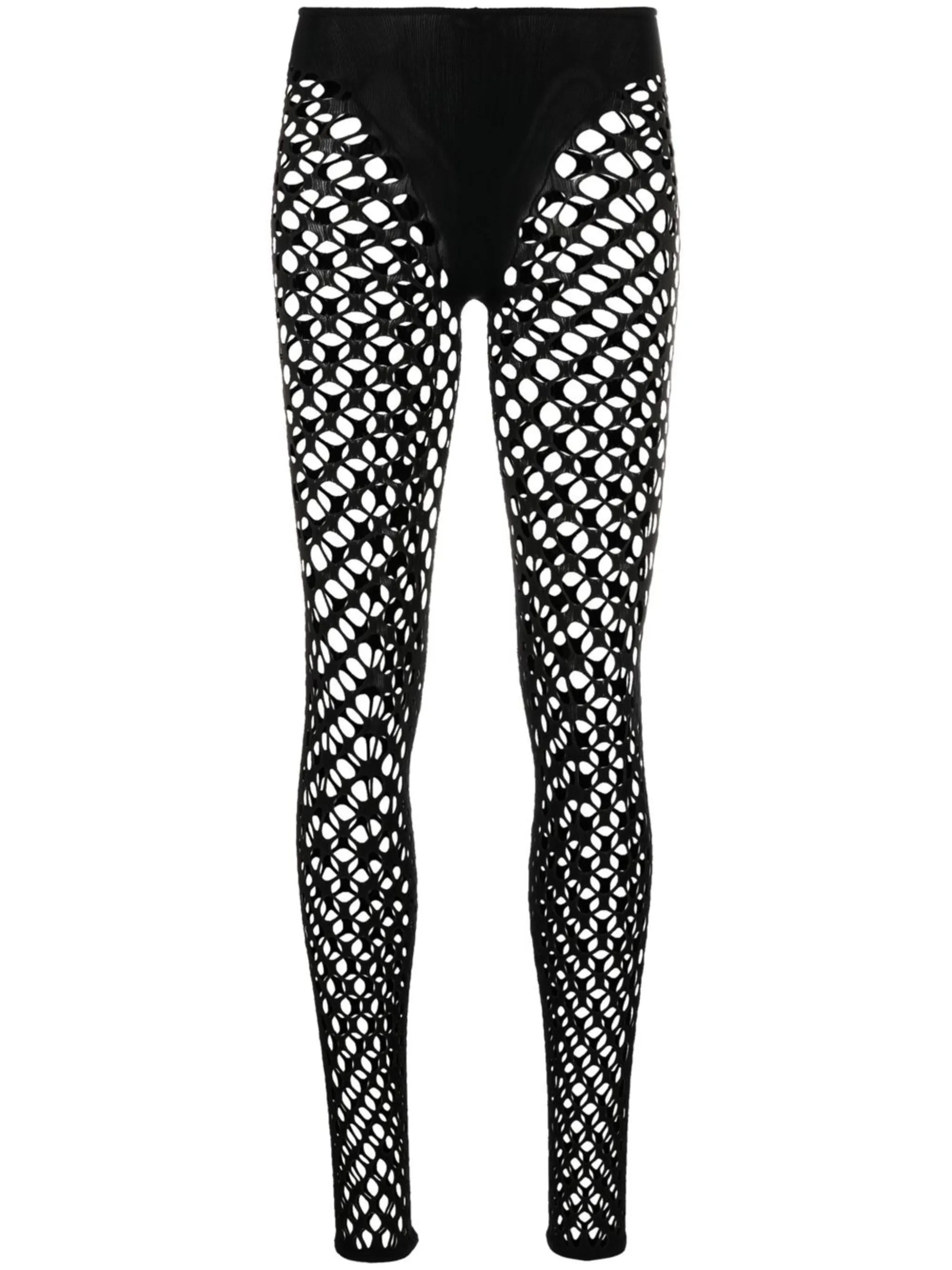 perforated mesh leggings