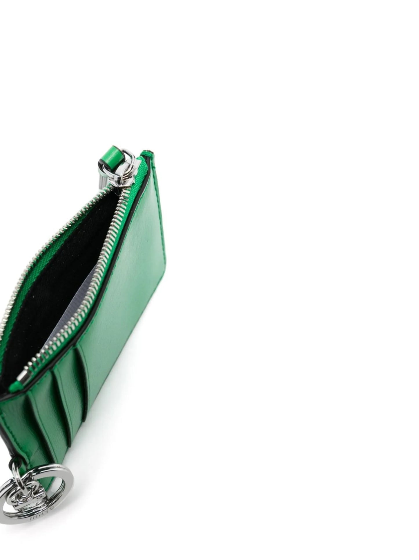 logo-embossed leather coin purse