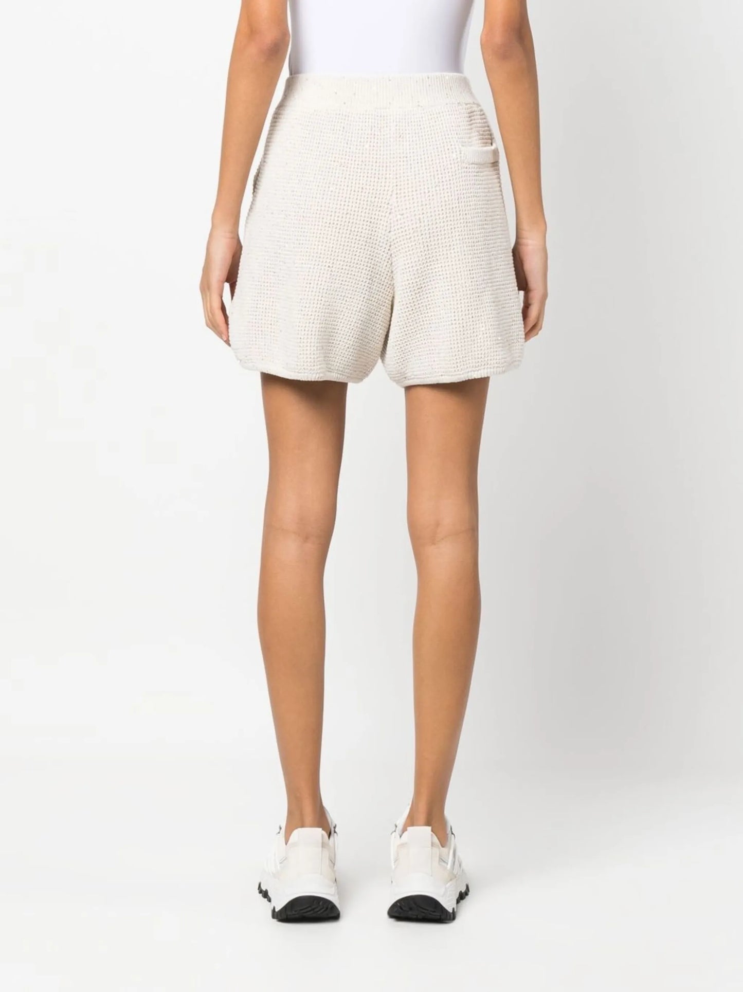 drawstring knitted shorts