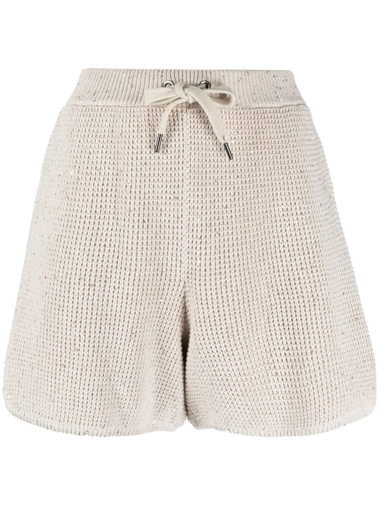 drawstring knitted shorts
