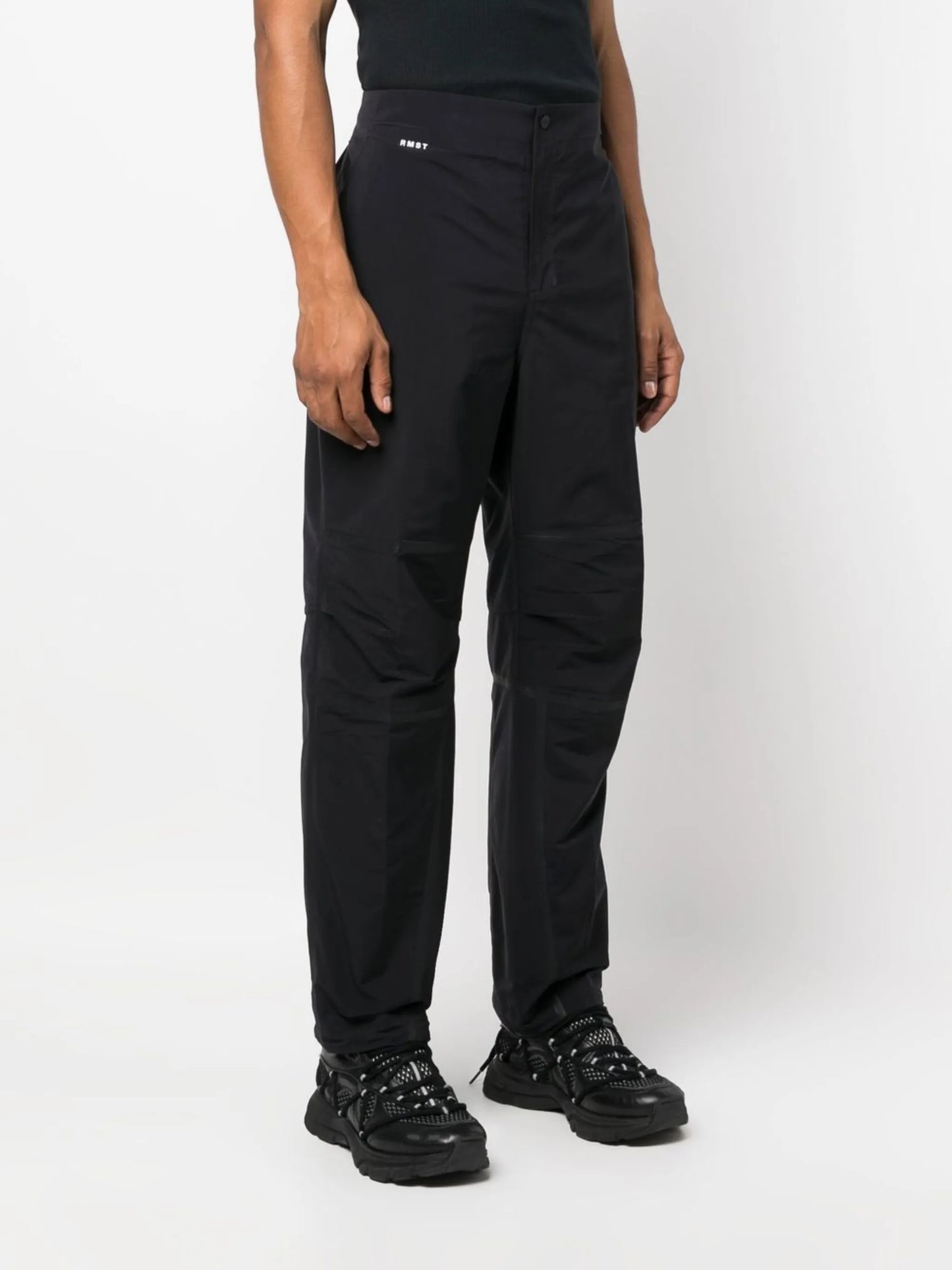 straight-leg logo-print trousers