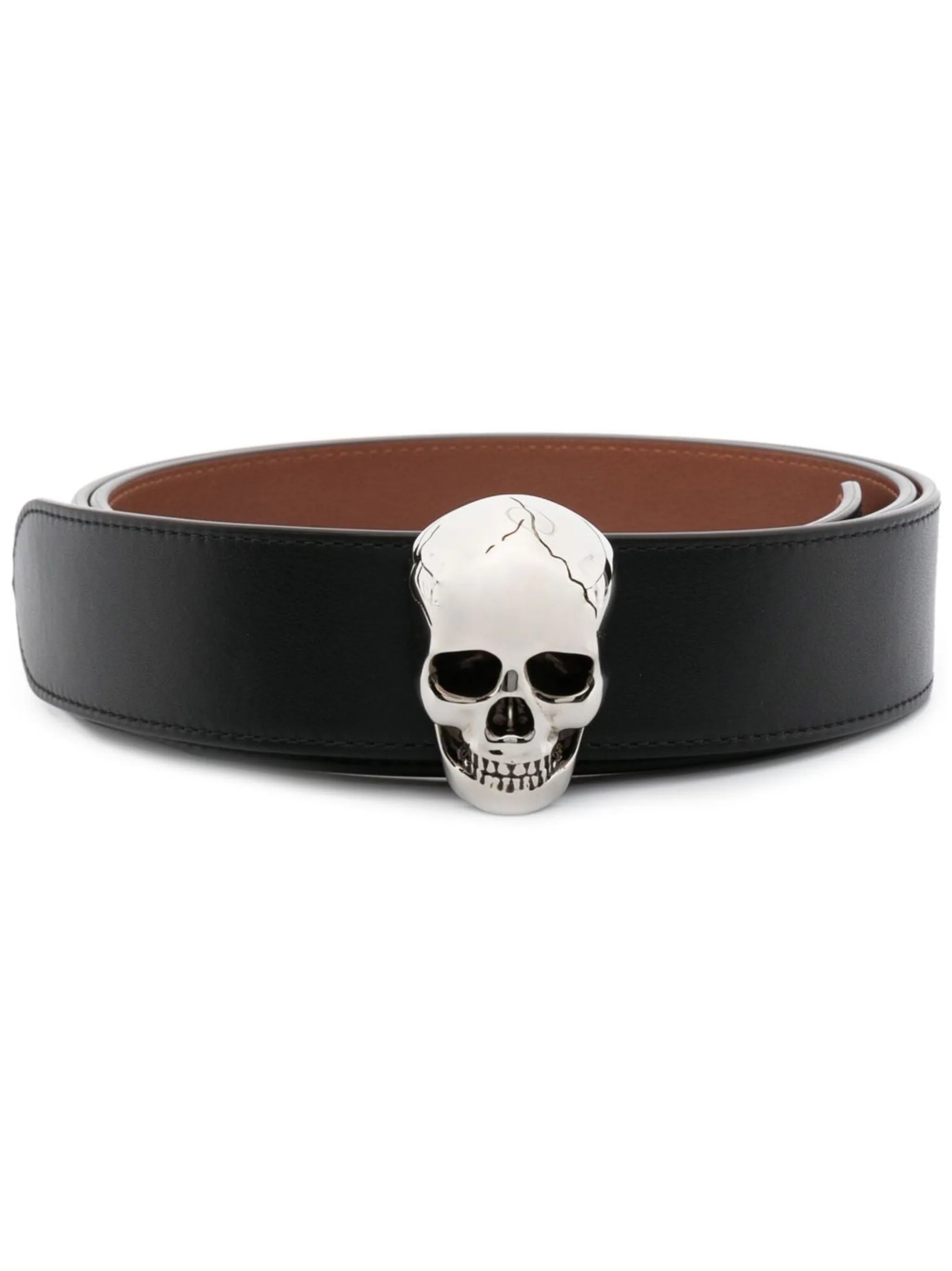 skull-embellished buckle belt