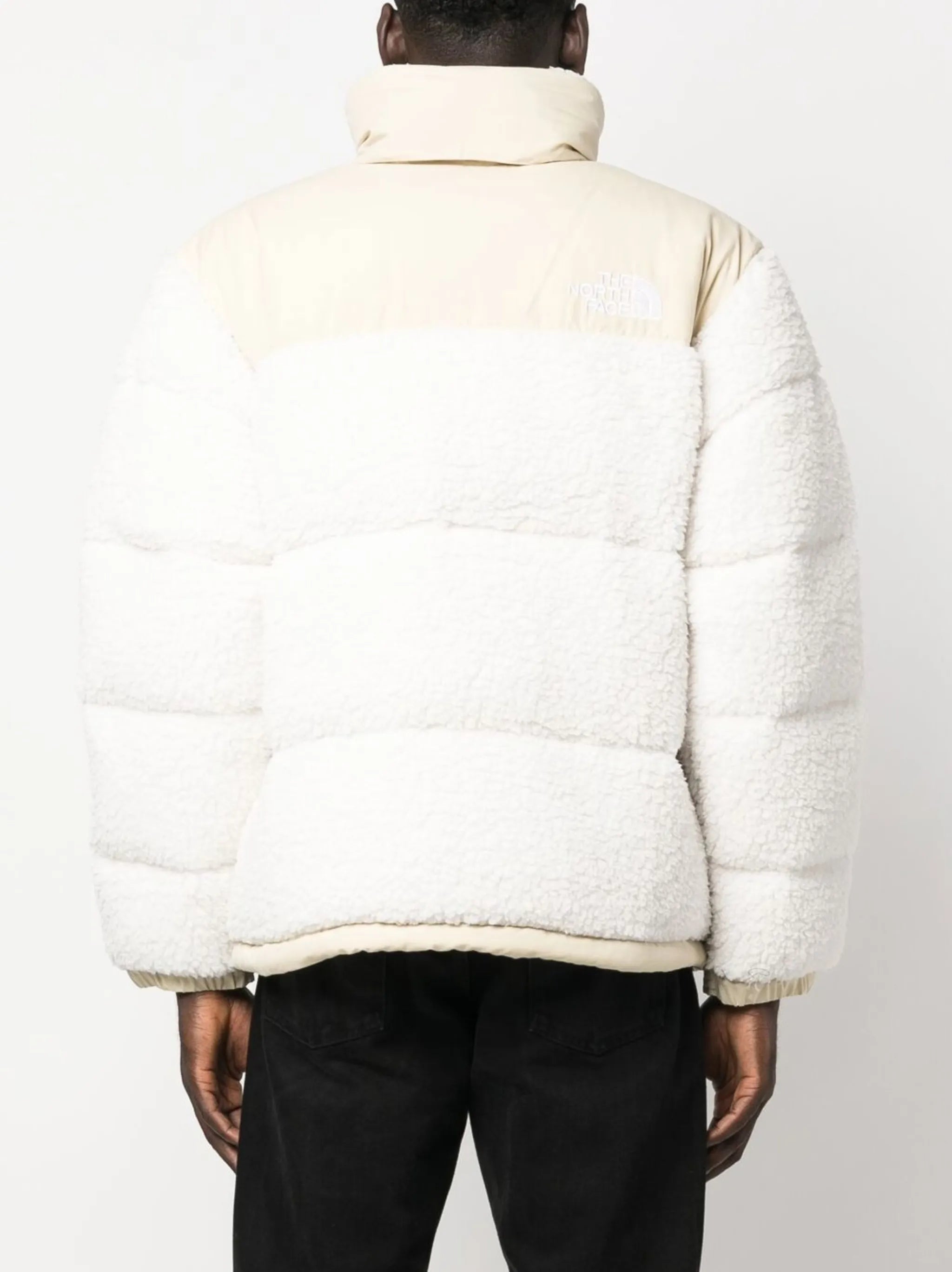 fleece-panel padded jacket