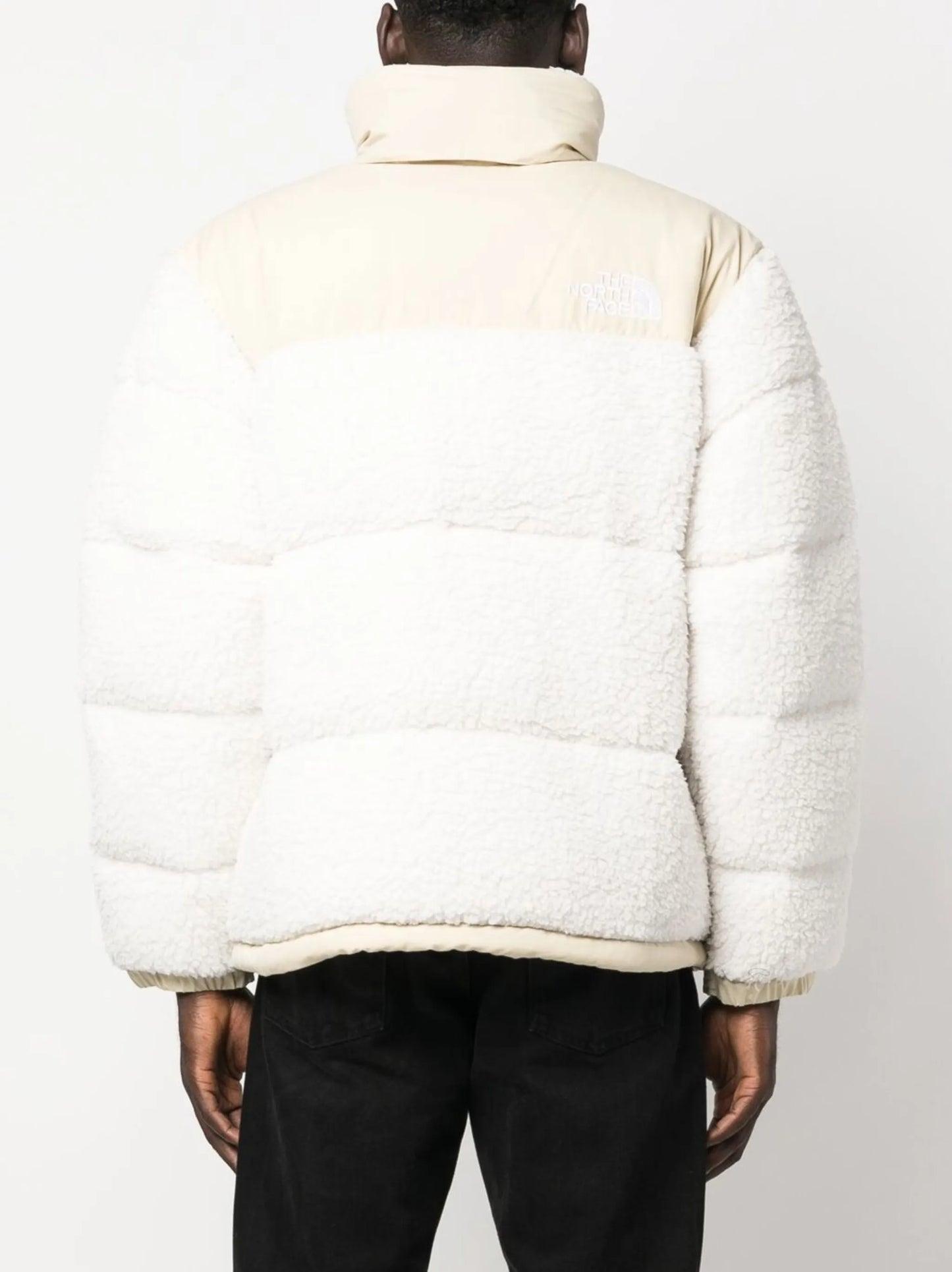 fleece-panel padded jacket