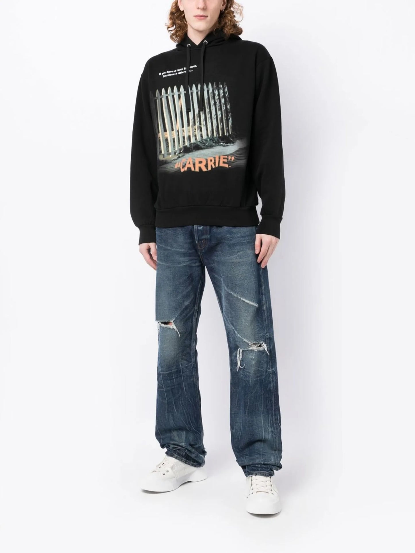 Carrie-print oversized hoodie