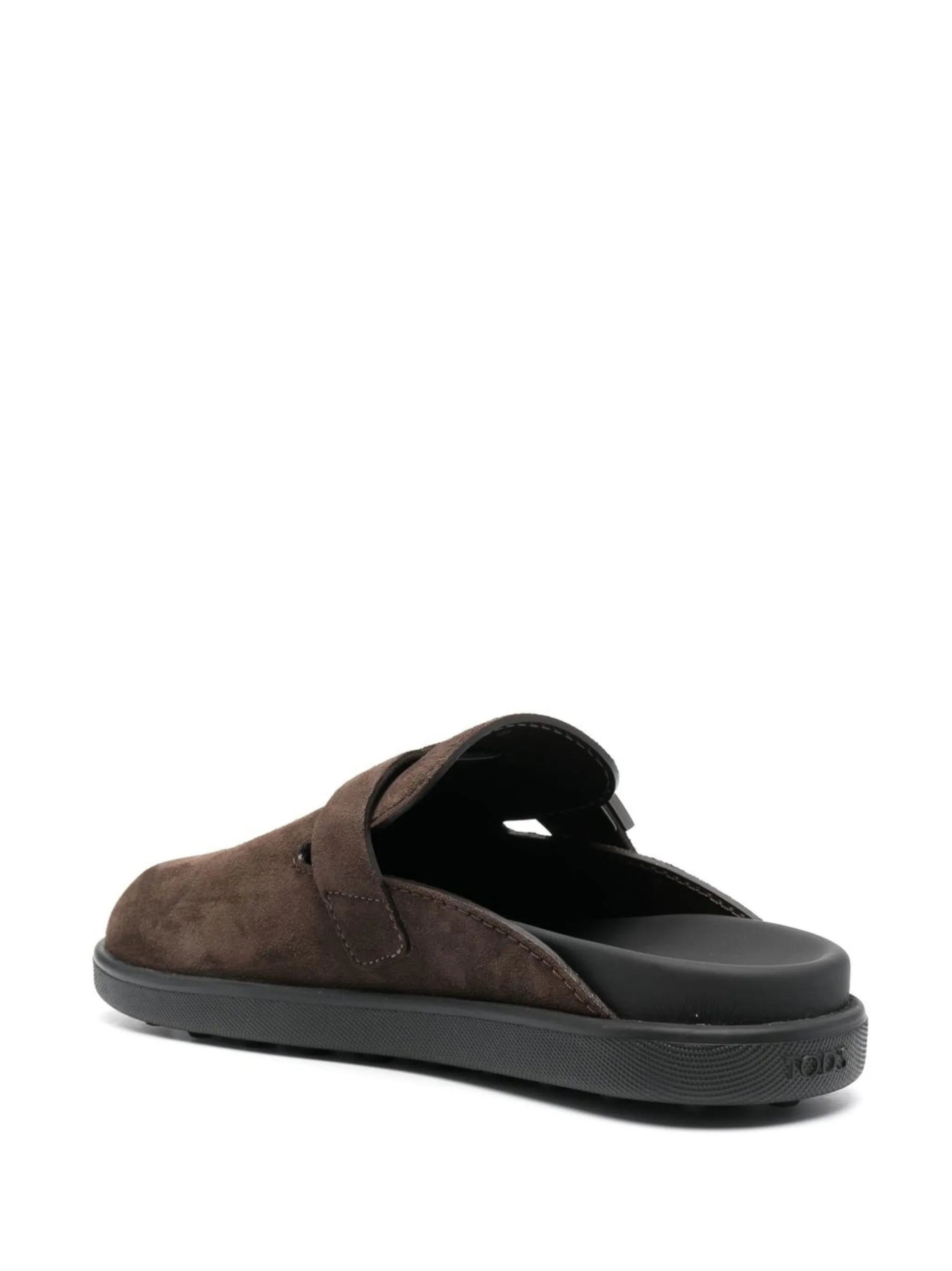 T Timeless suede slides