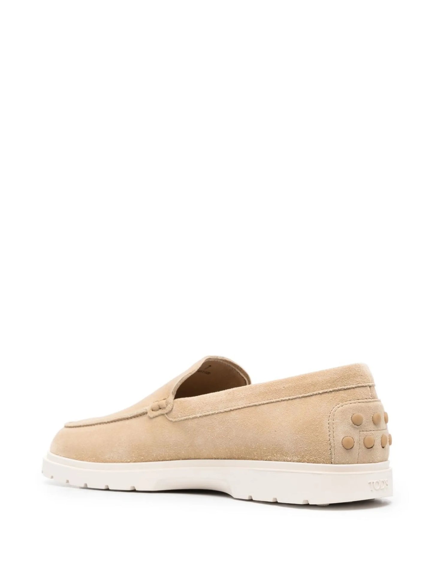 ridged-sole suede loafers