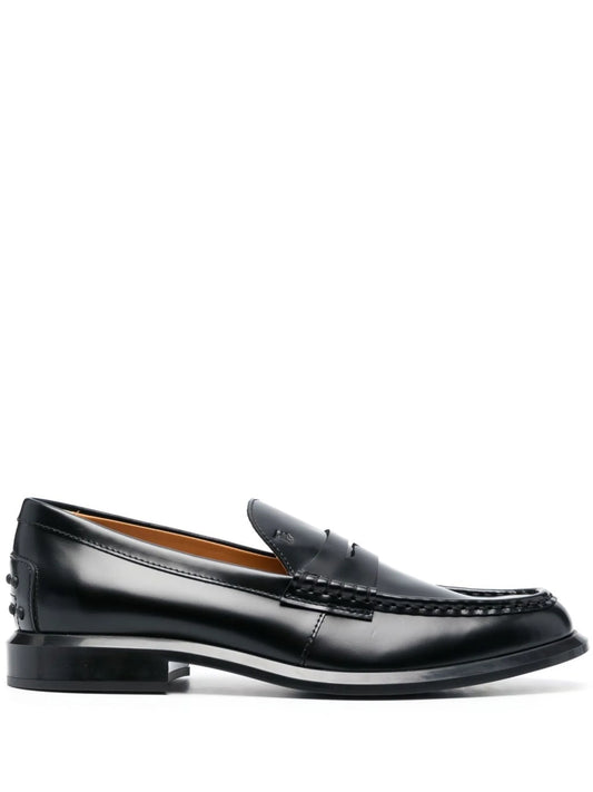 round-toe penny loafers