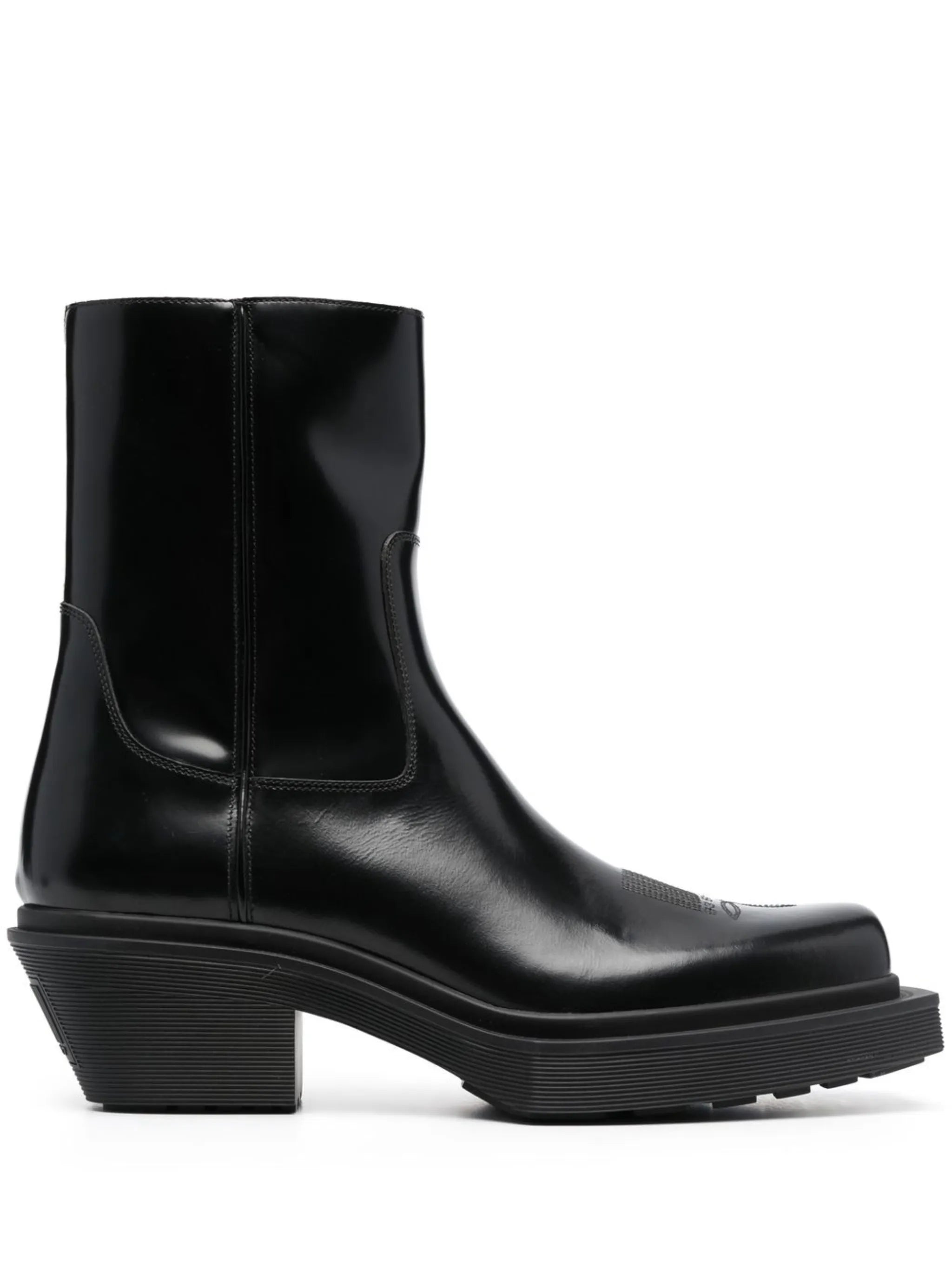 square-toe ankle boots