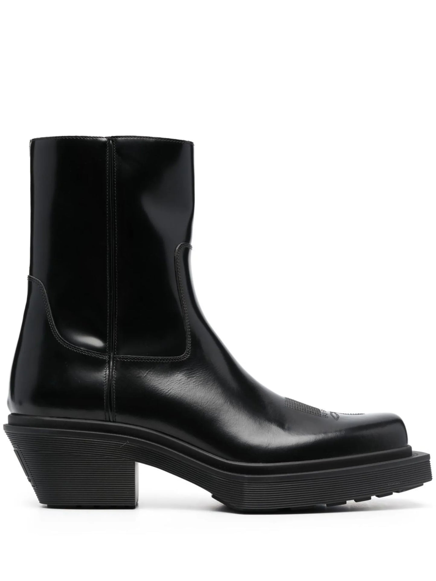 square-toe ankle boots