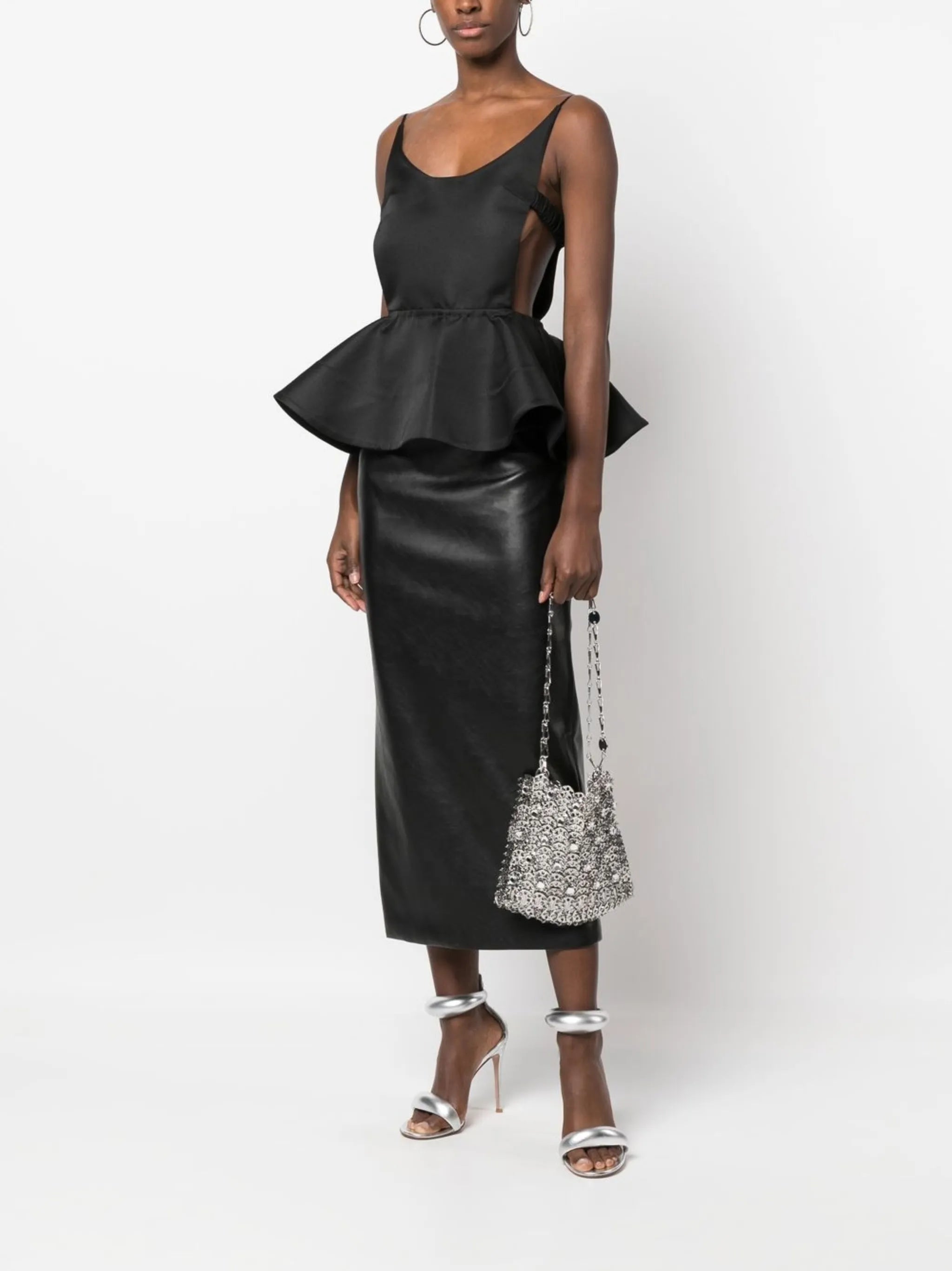 metal-disc shoulder bag