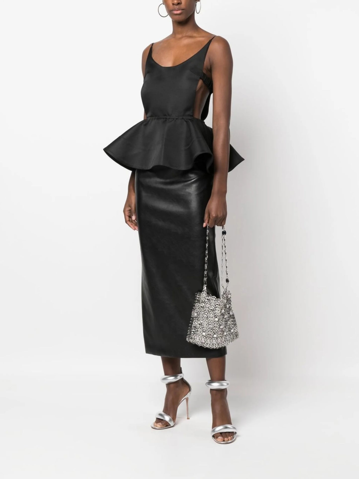 metal-disc shoulder bag