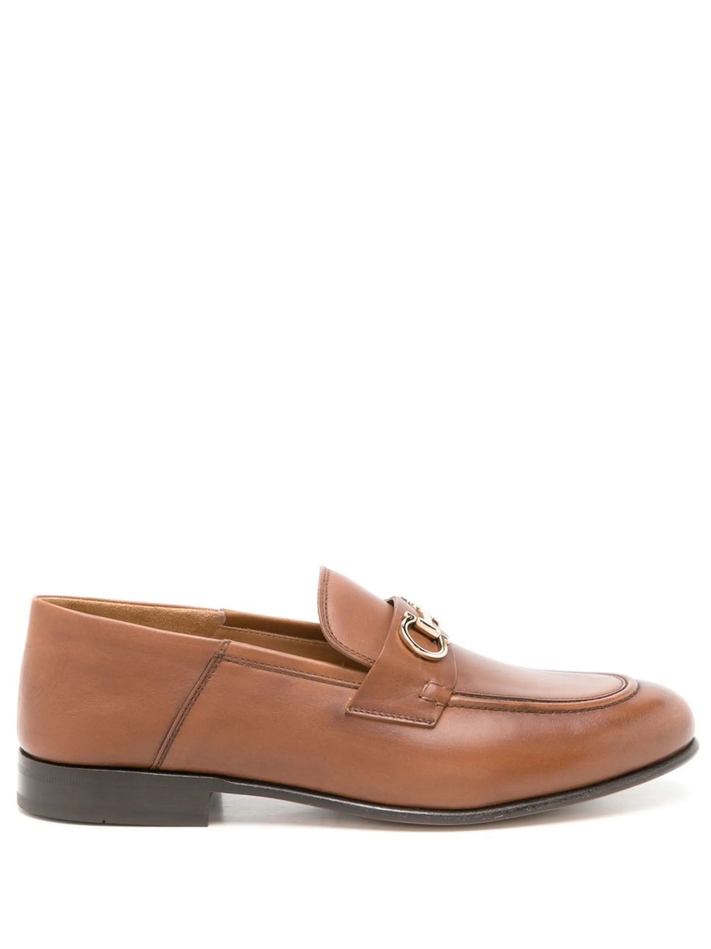 Gancini leather loafers