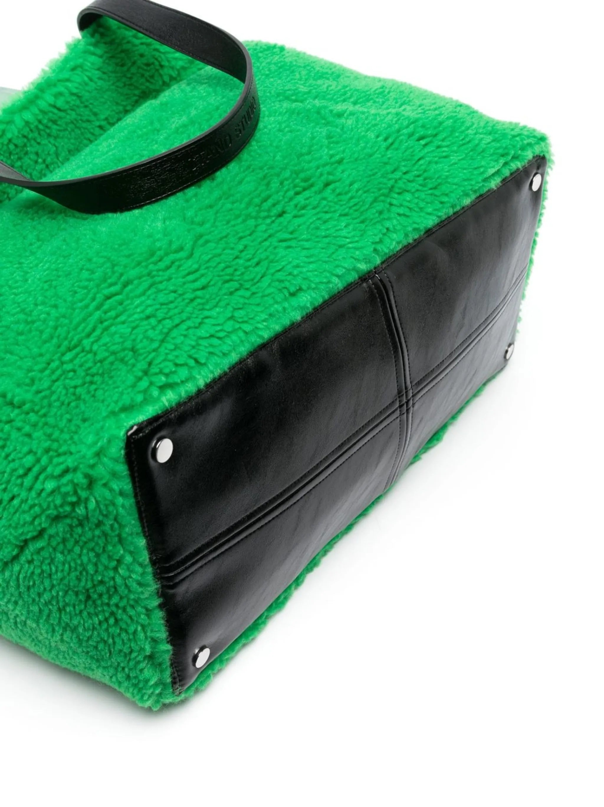 faux-shearling design tote bag
