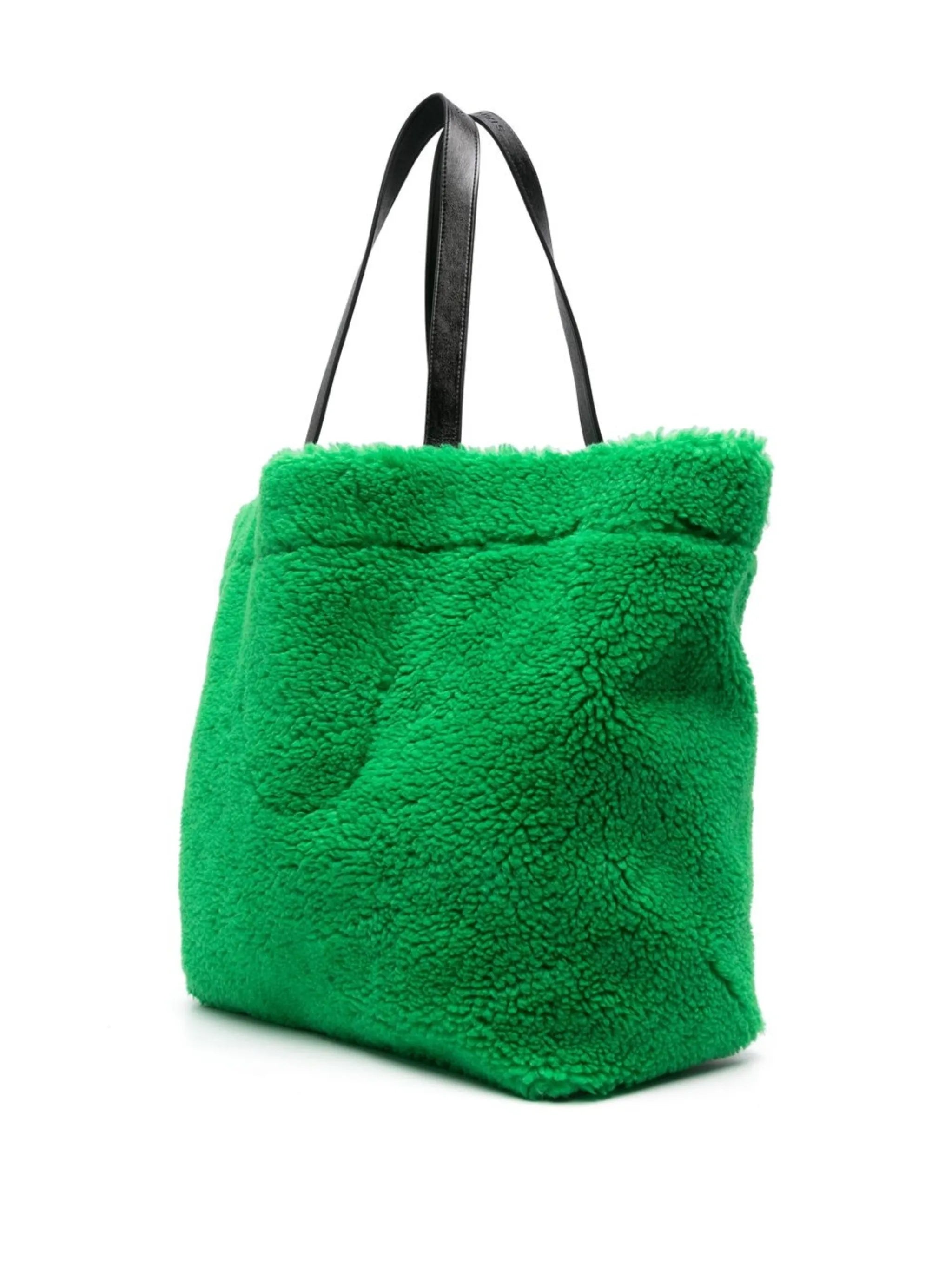 faux-shearling design tote bag