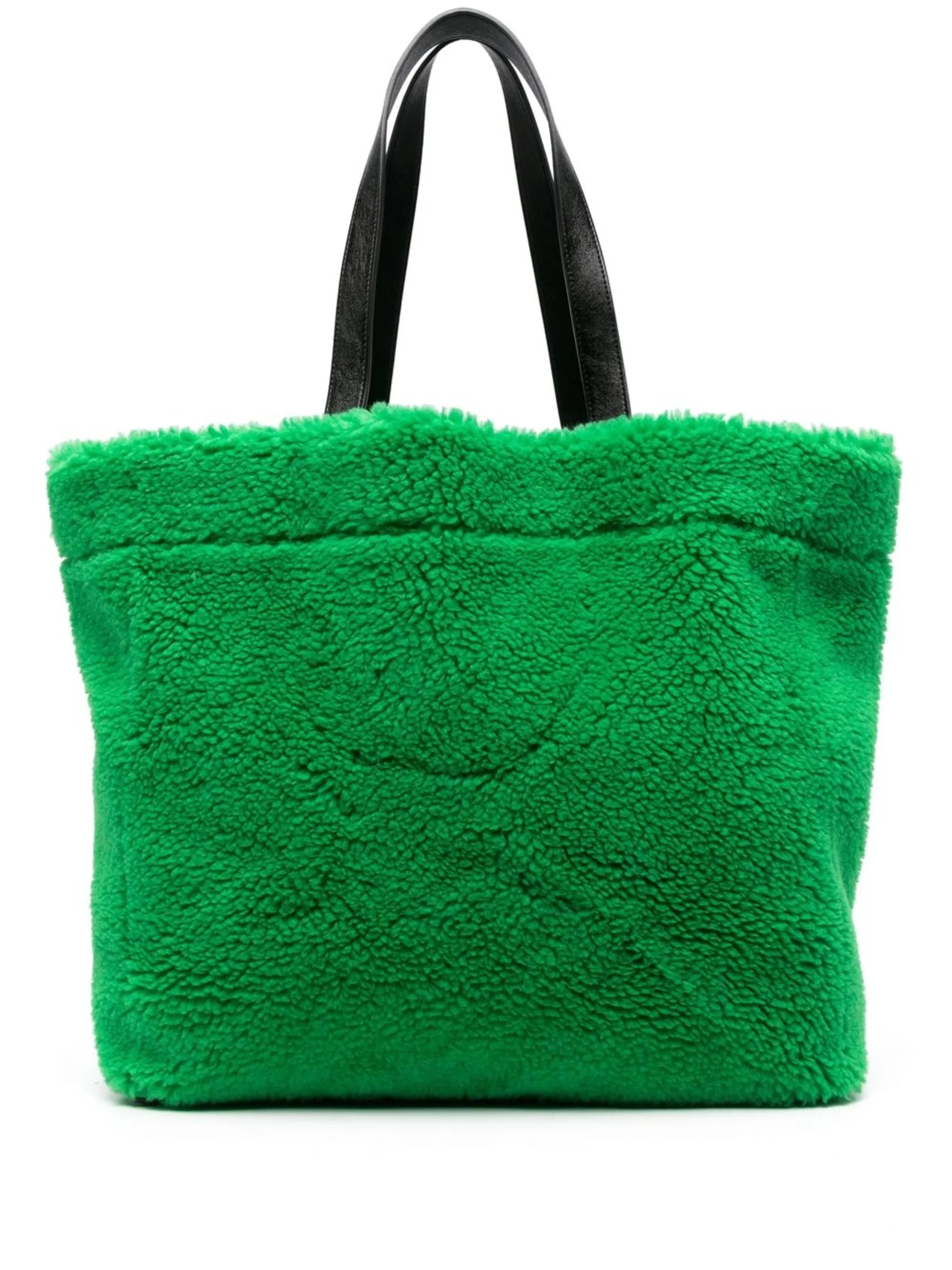 faux-shearling design tote bag