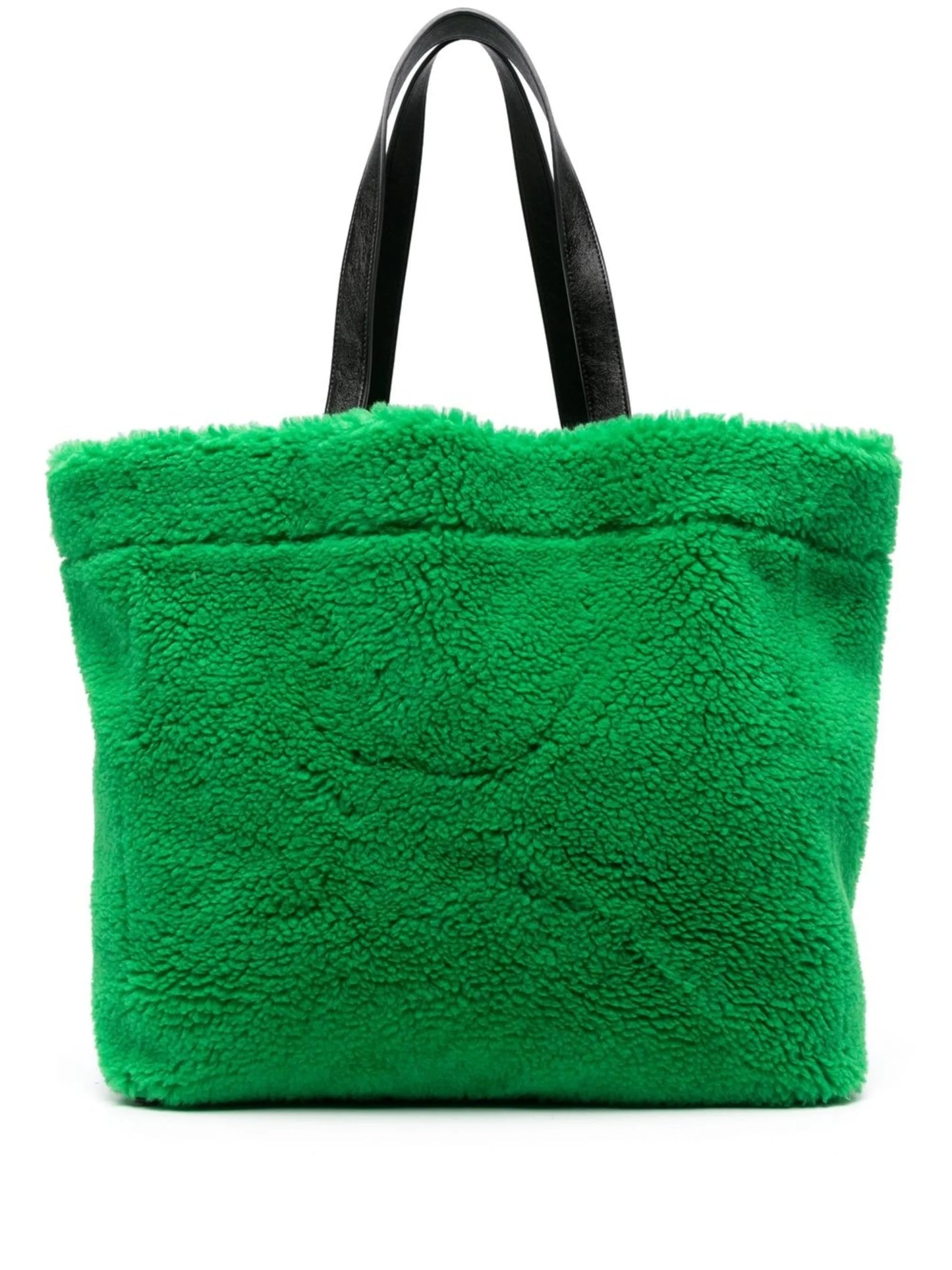 faux-shearling design tote bag