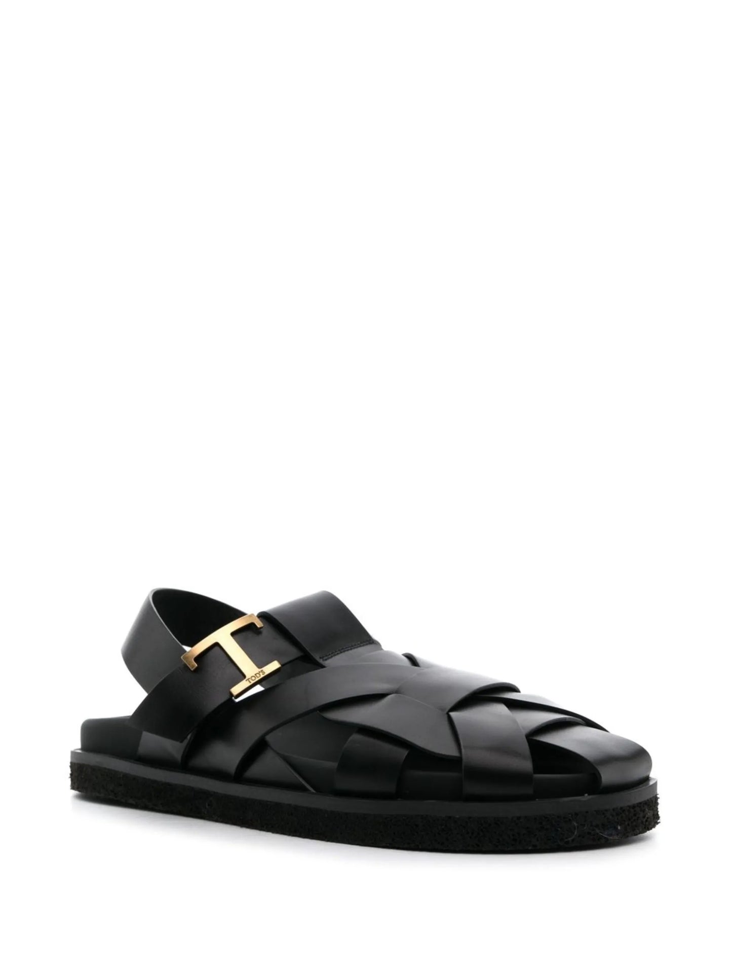 caged leather sandals