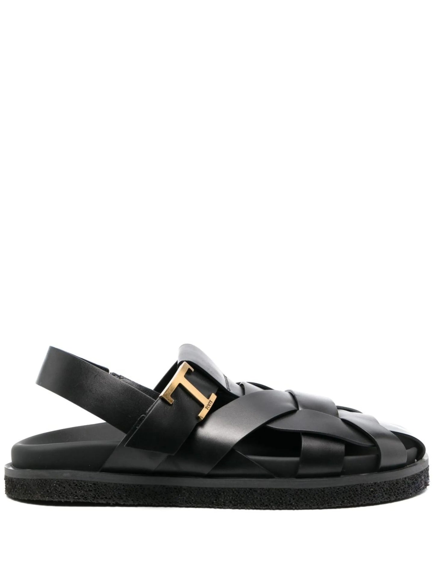 caged leather sandals