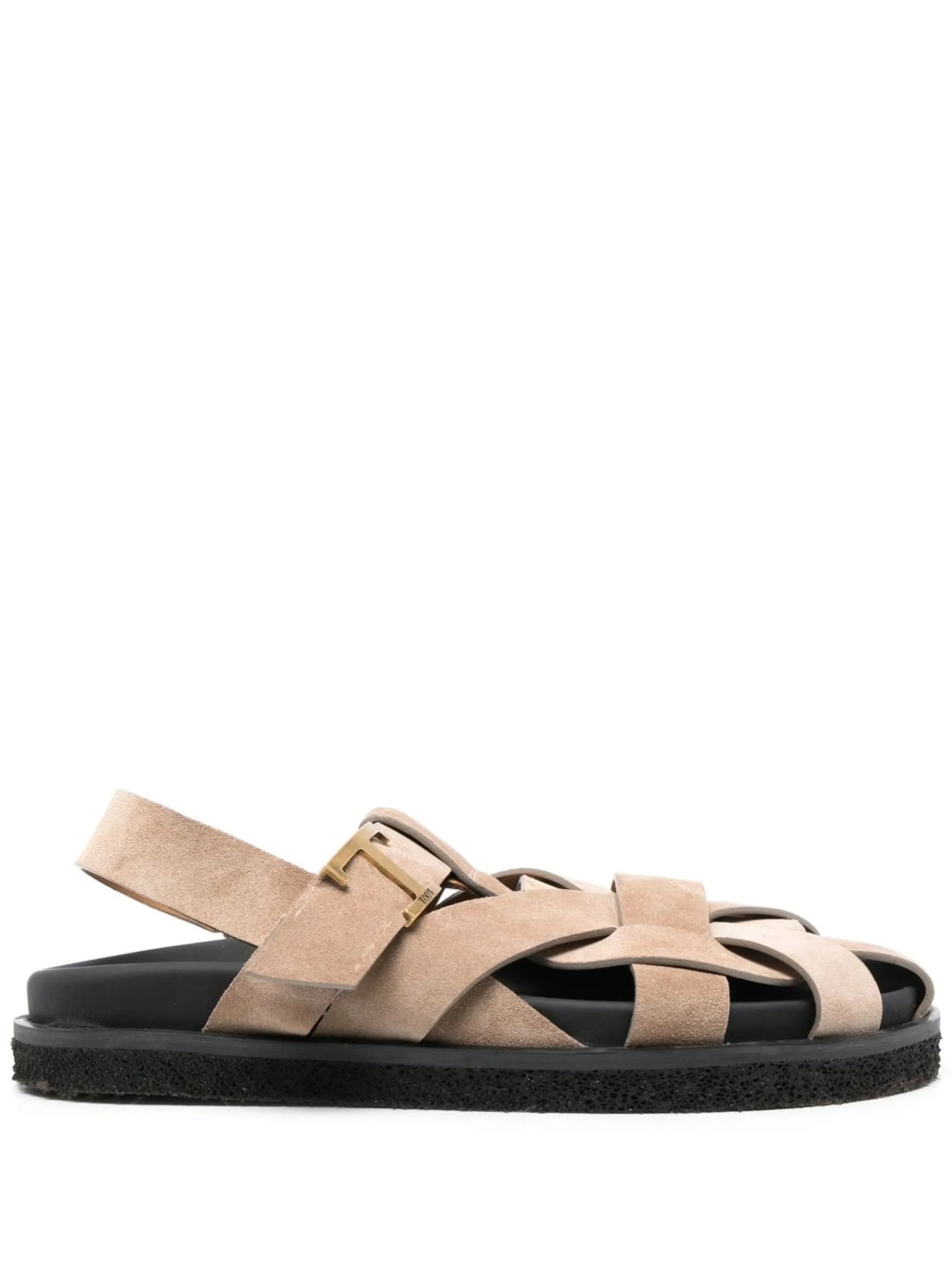caged suede sandals