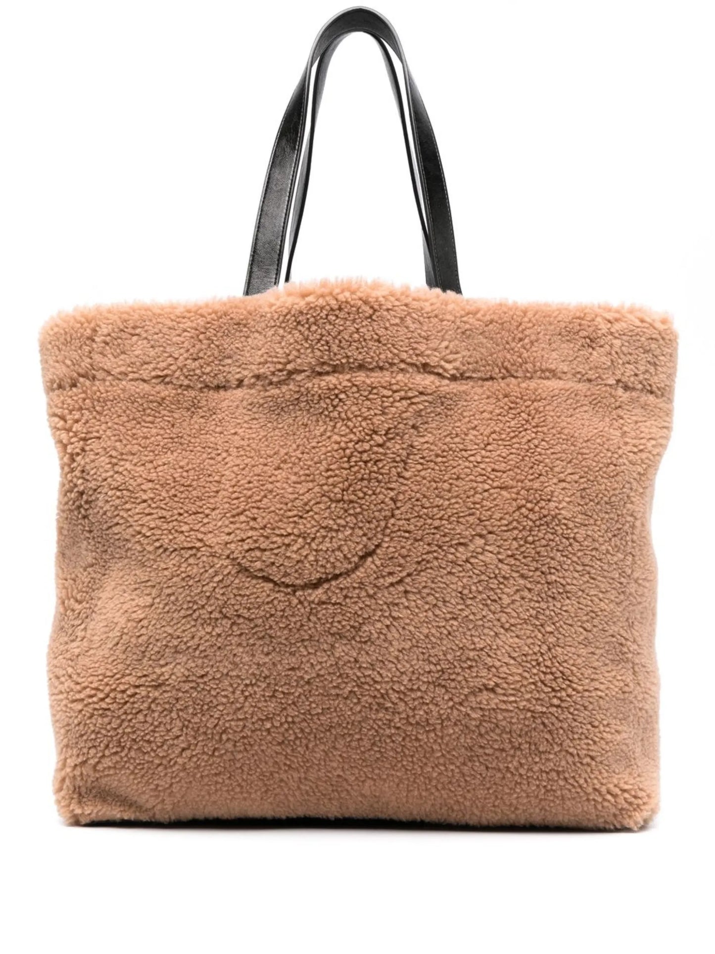 faux-shearling design tote bag