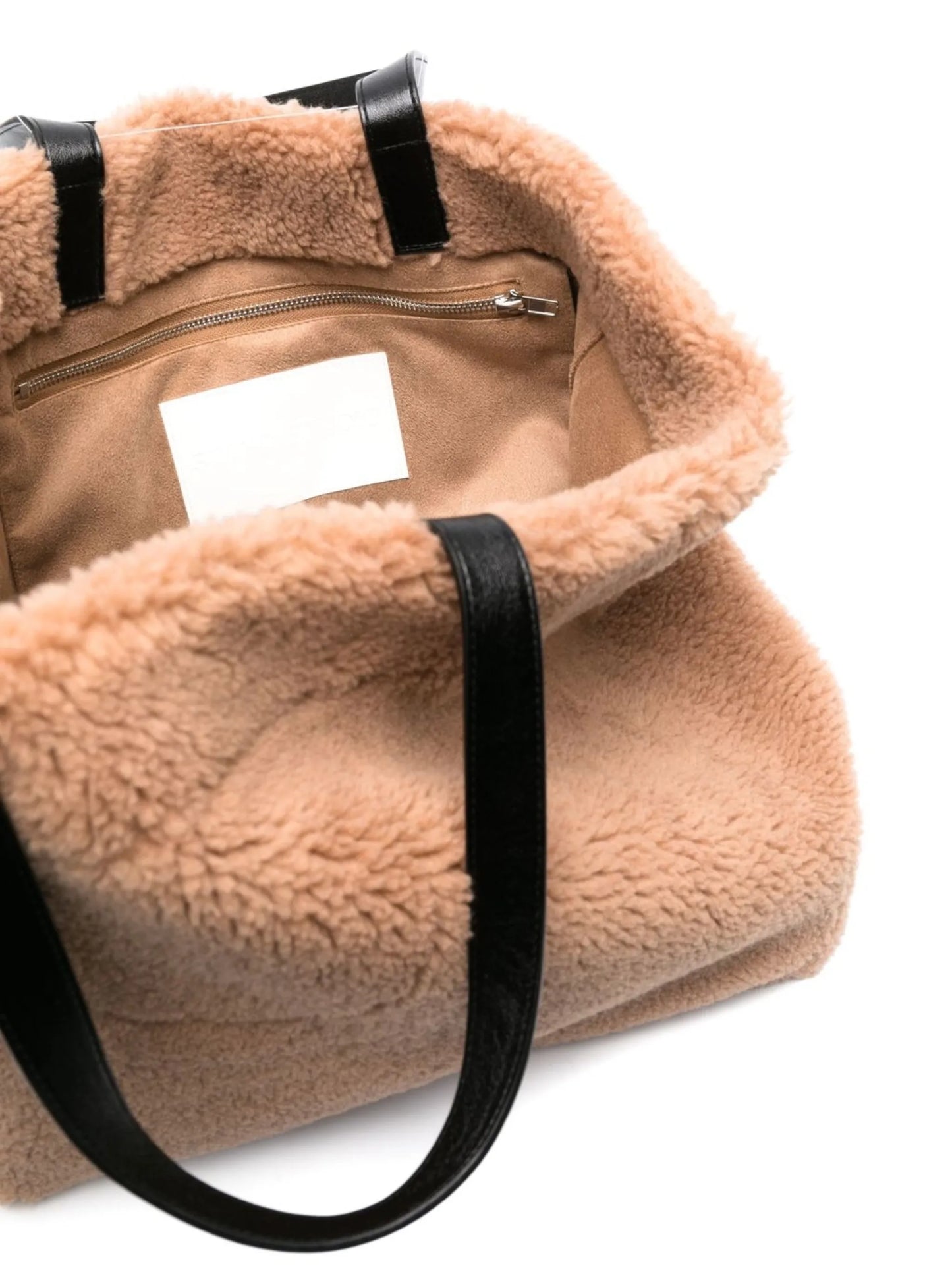 faux-shearling design tote bag