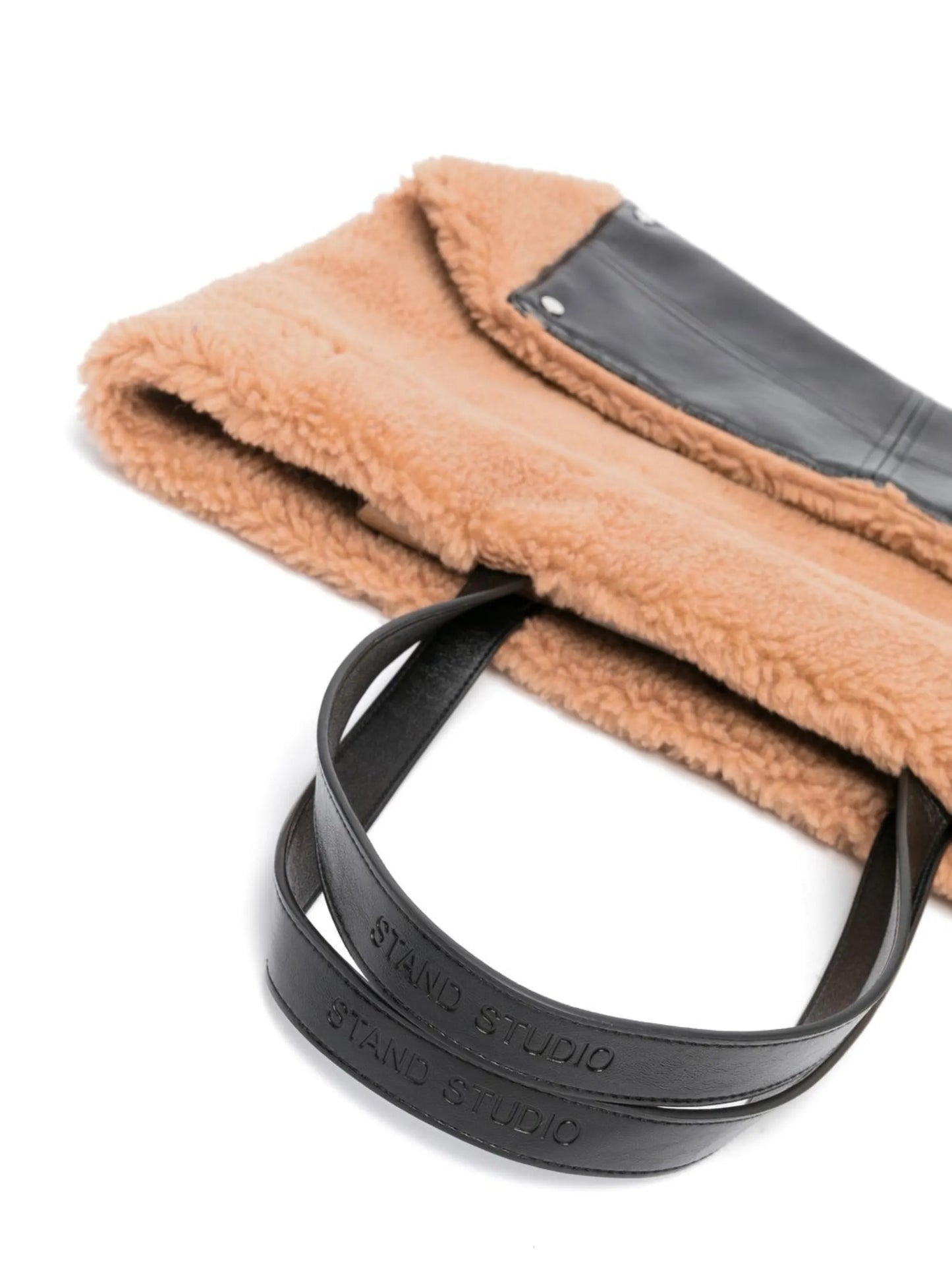 faux-shearling design tote bag