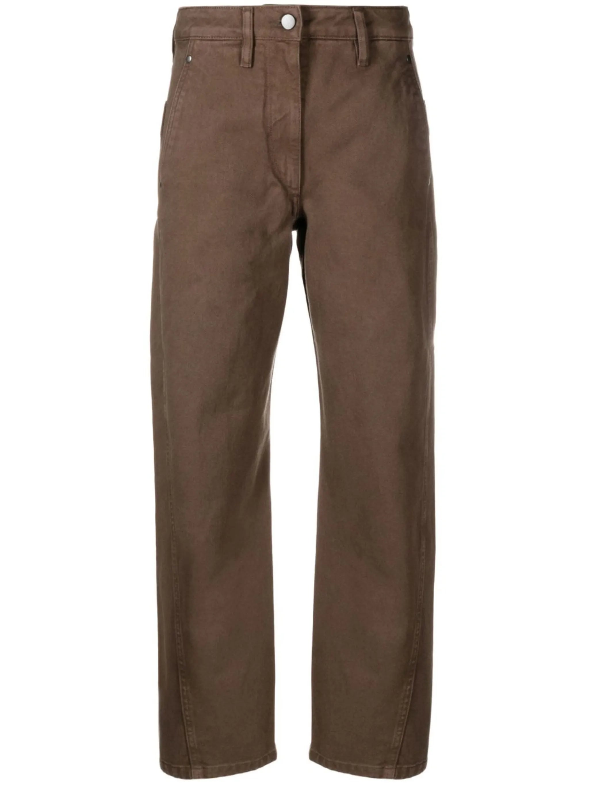 cropped straight-leg trousers