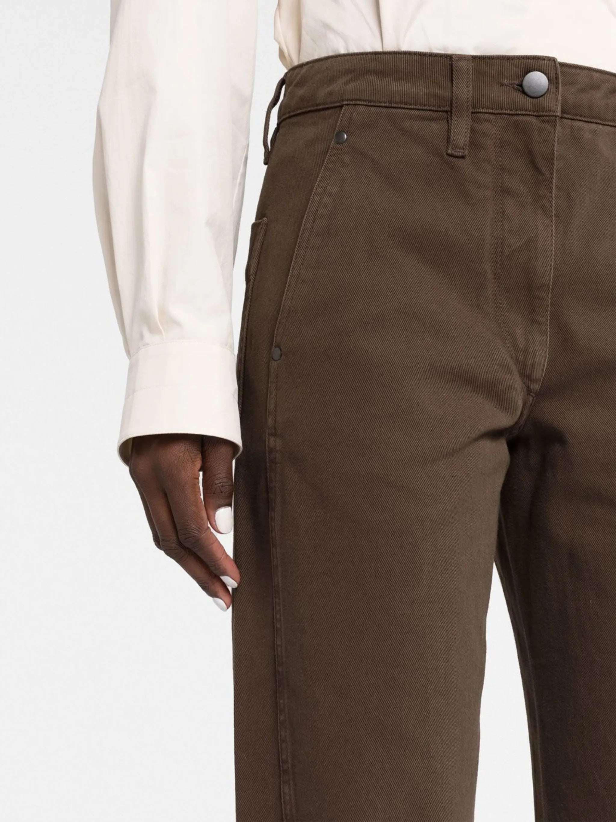 cropped straight-leg trousers