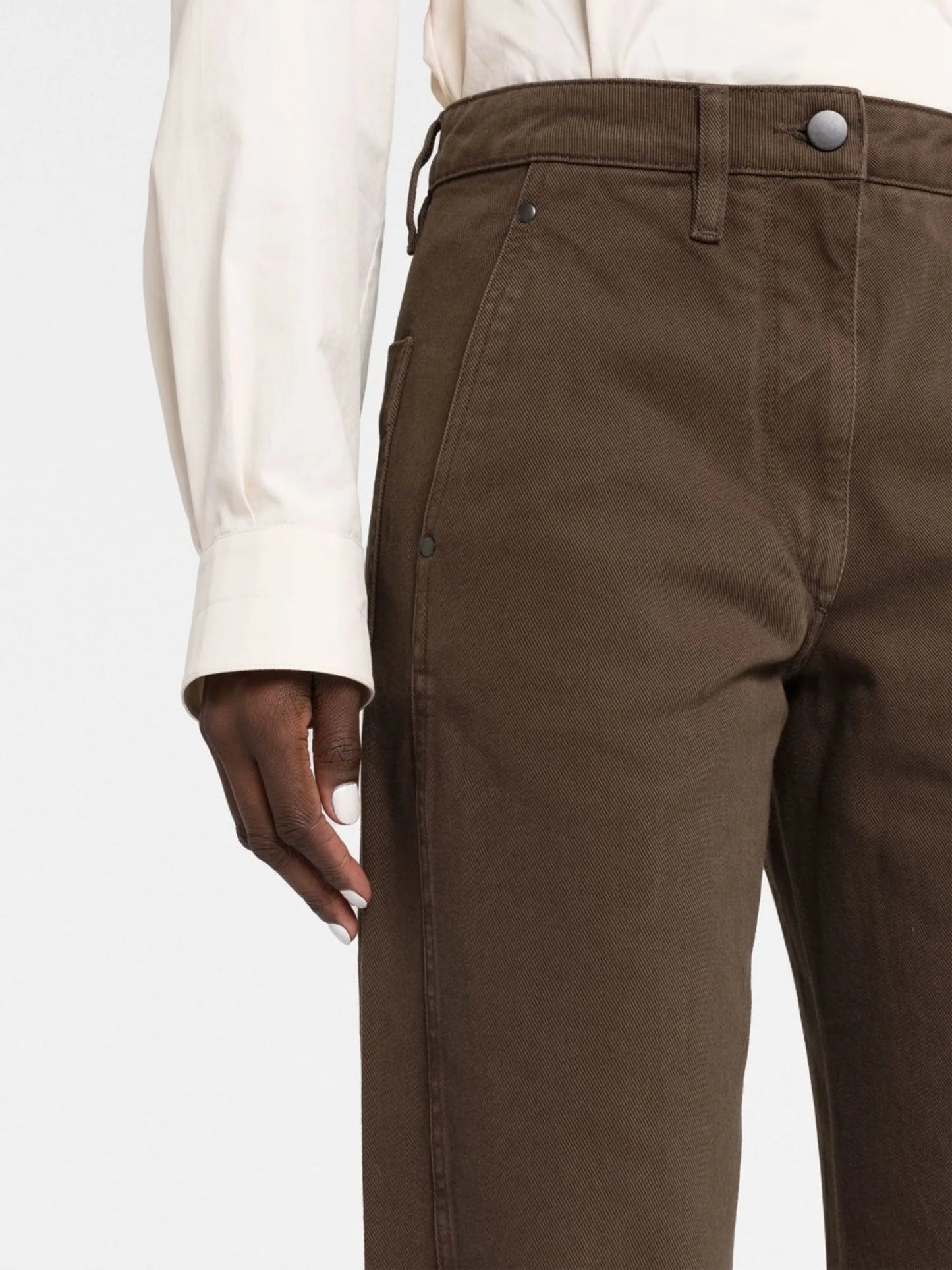 cropped straight-leg trousers