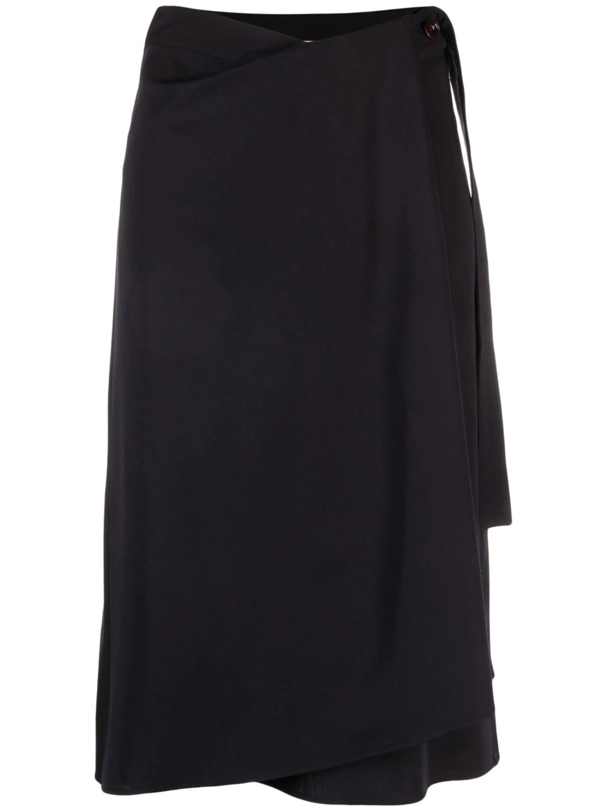 wrap midi skirt