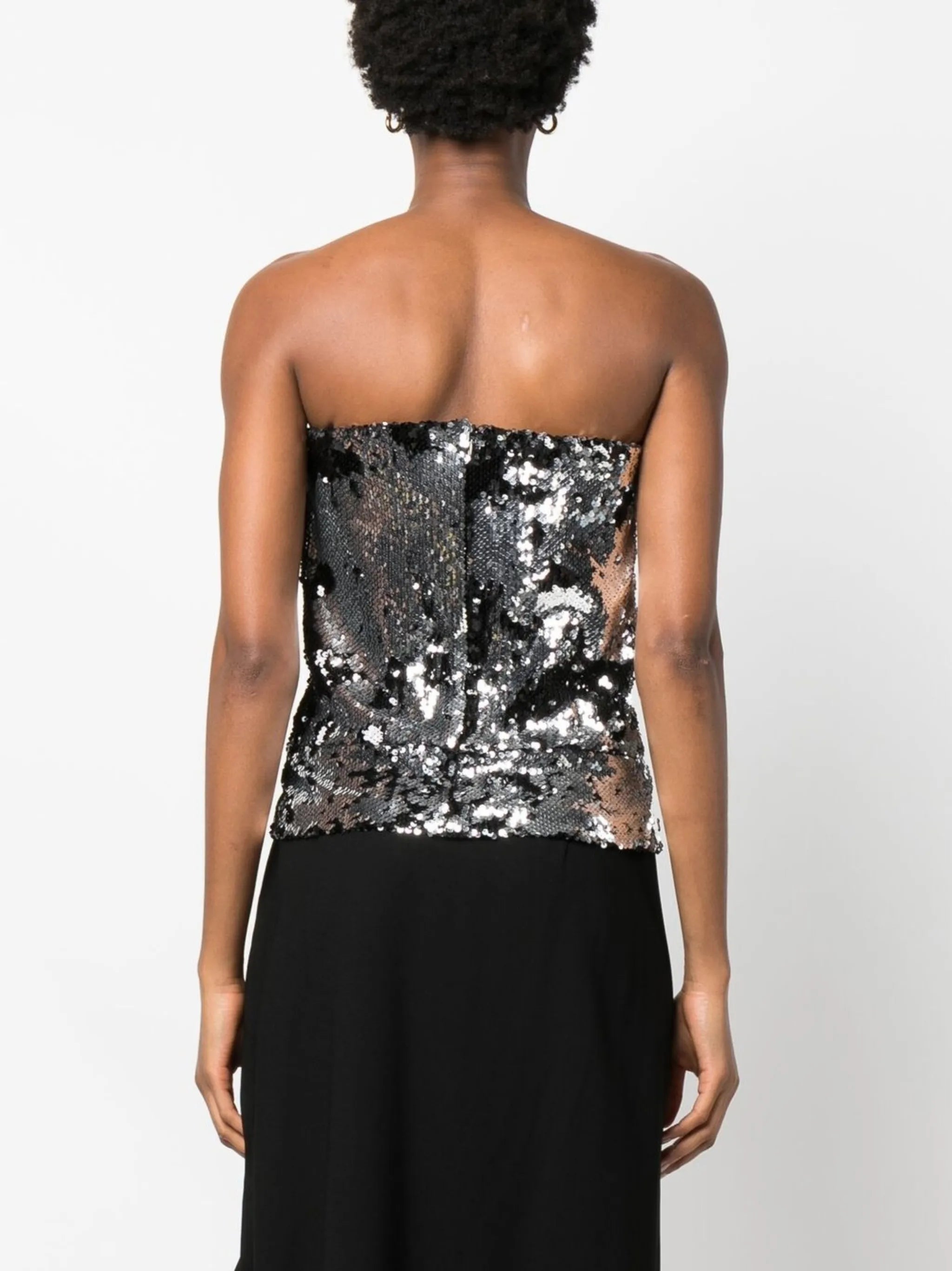 sequin-embellished plunge top