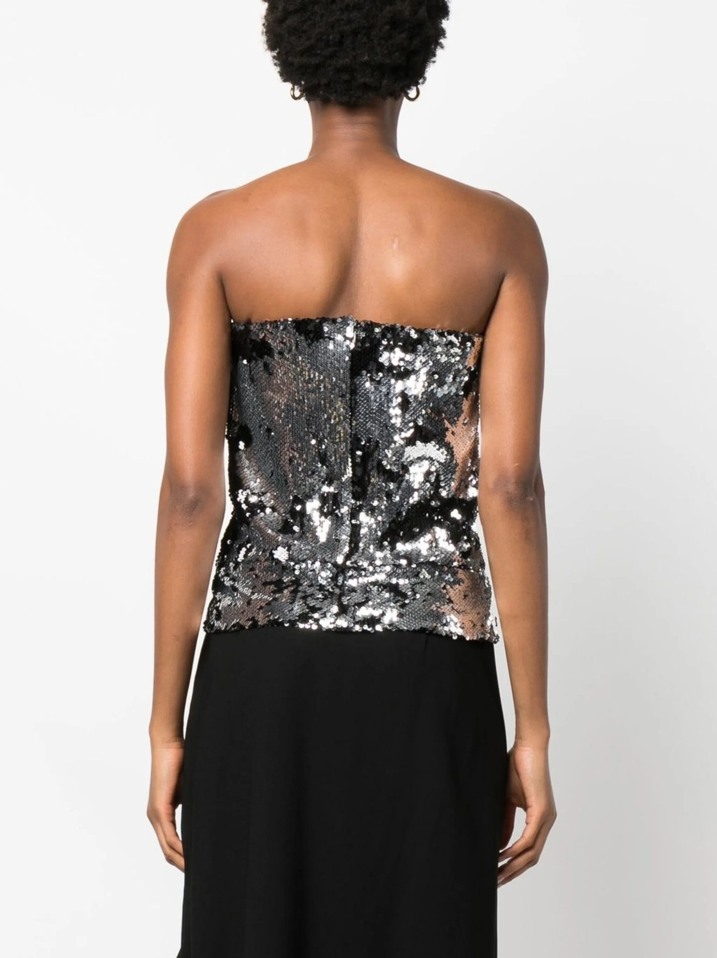 sequin-embellished plunge top