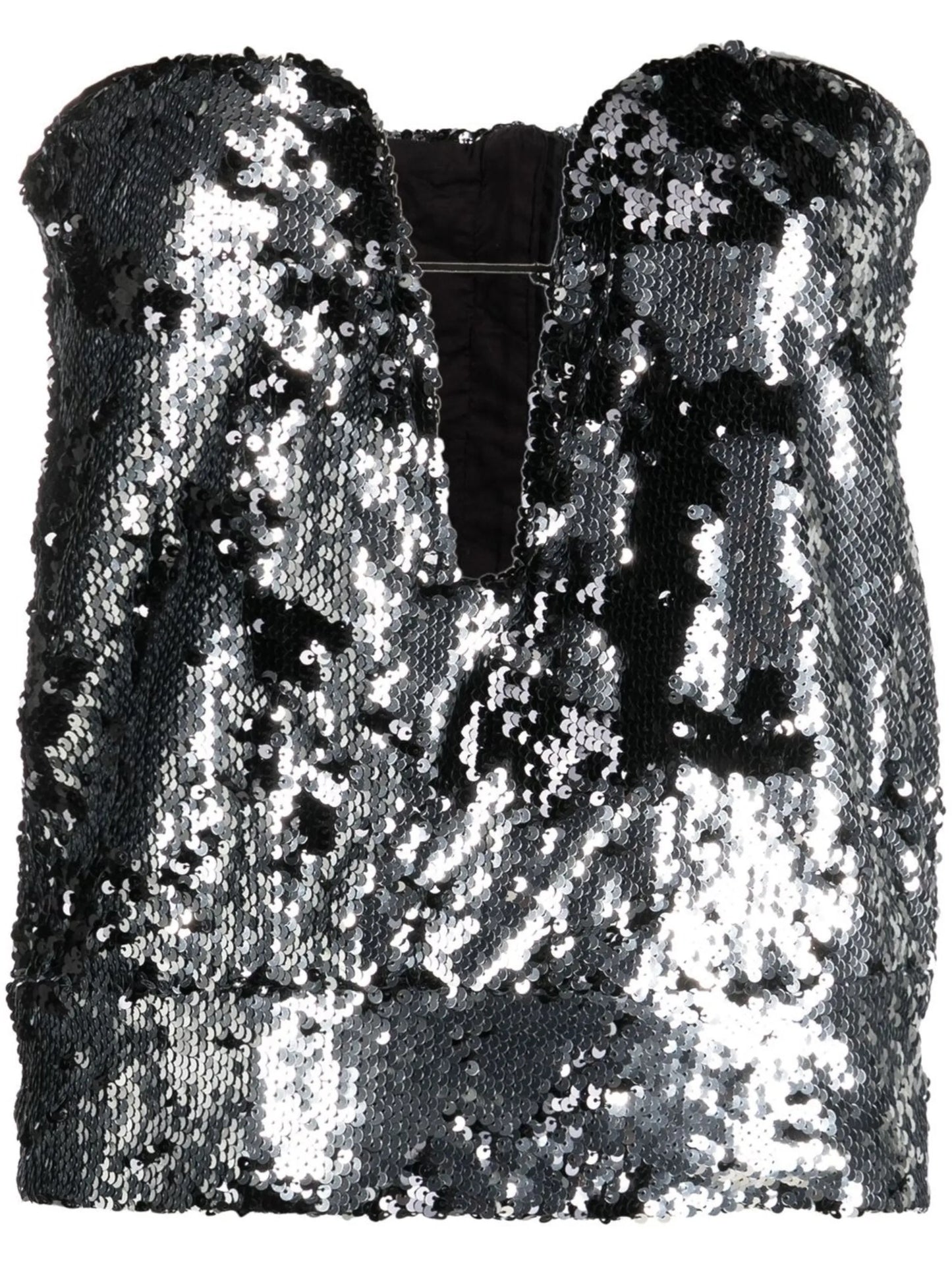 sequin-embellished plunge top