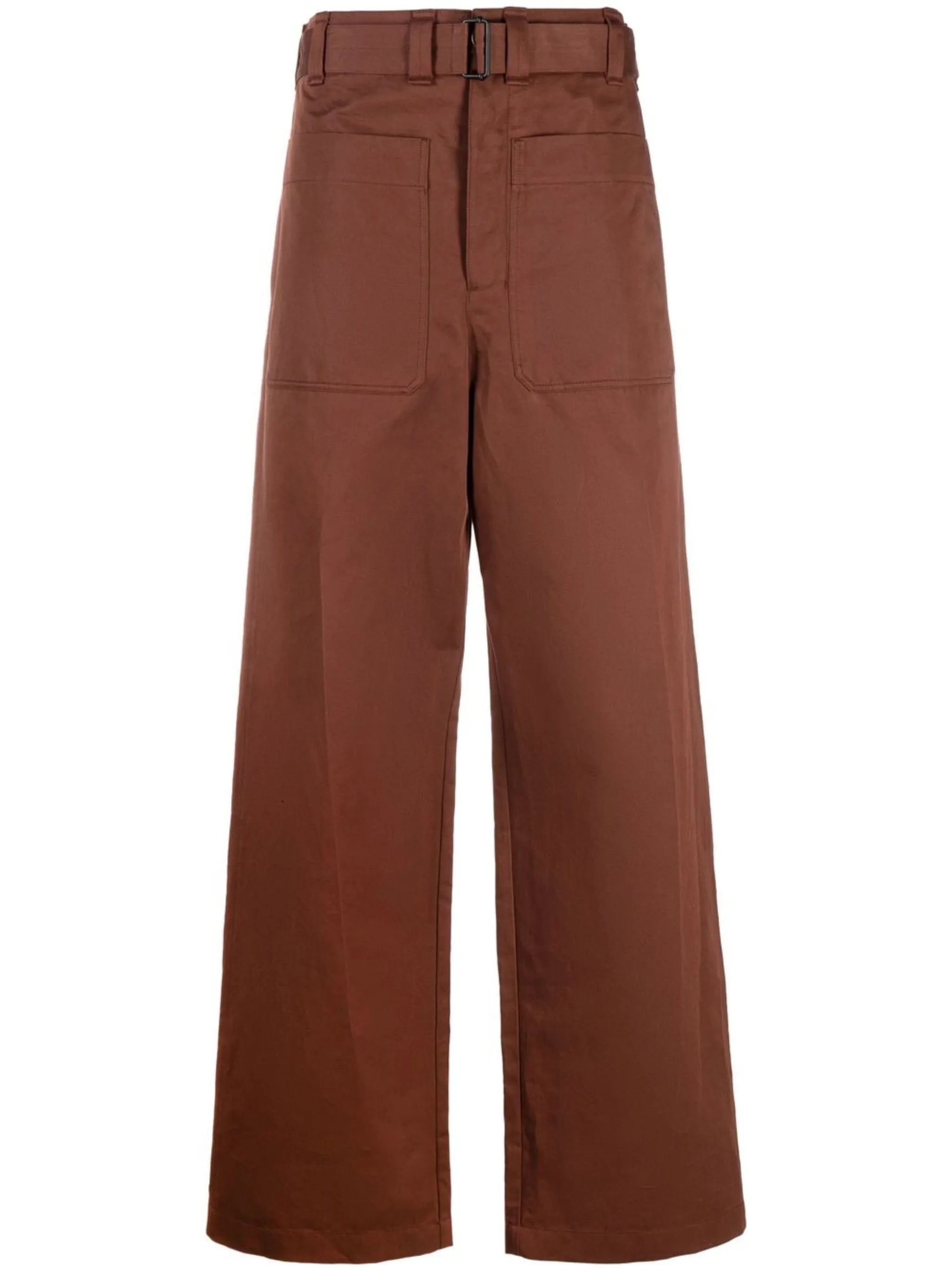 high-waisted wide-leg trousers